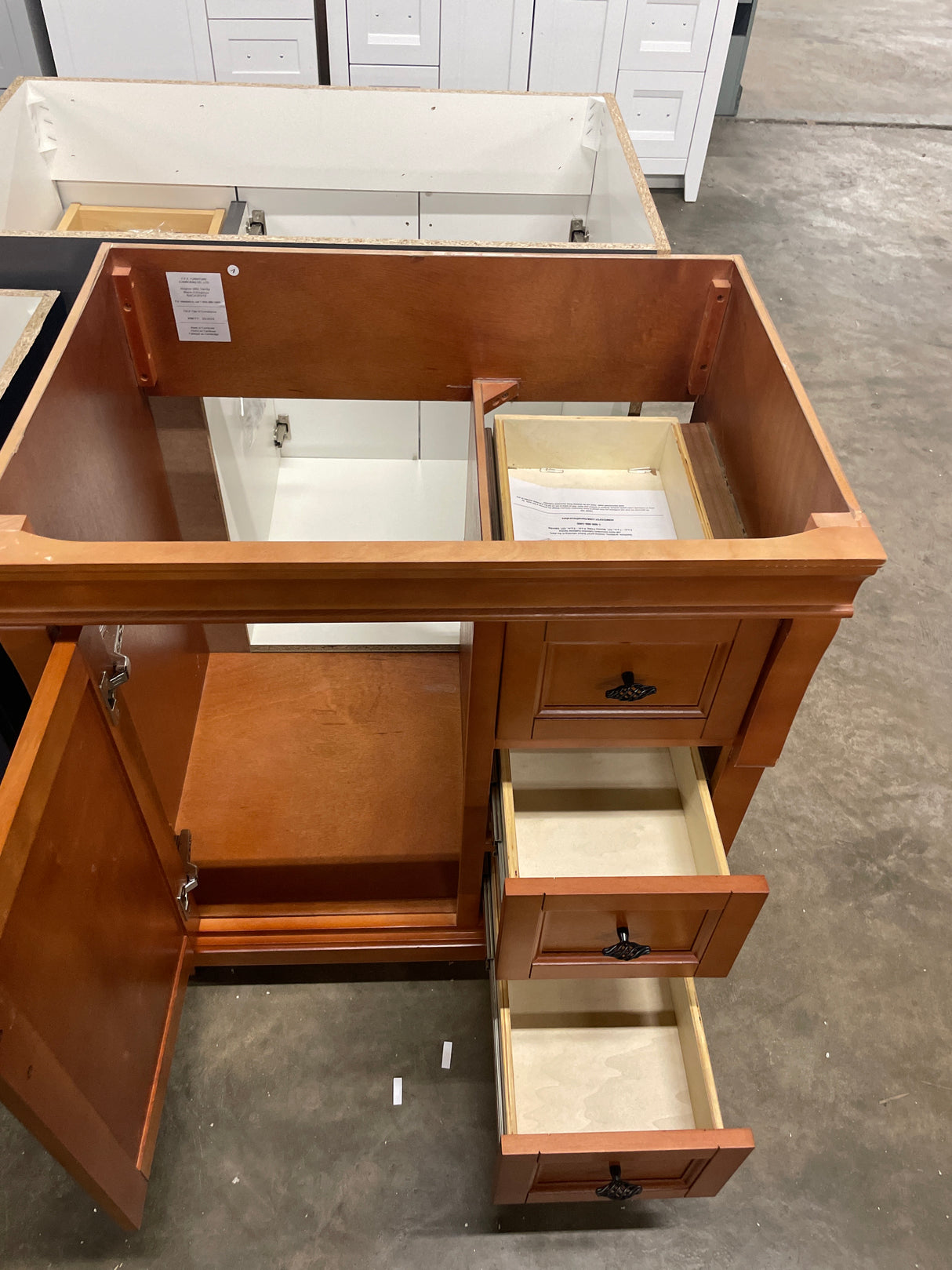 Naples 30 in. W x 21.63 in. D x 34 in. H Bath Vanity Cabinet without Top in Warm Cinnamon