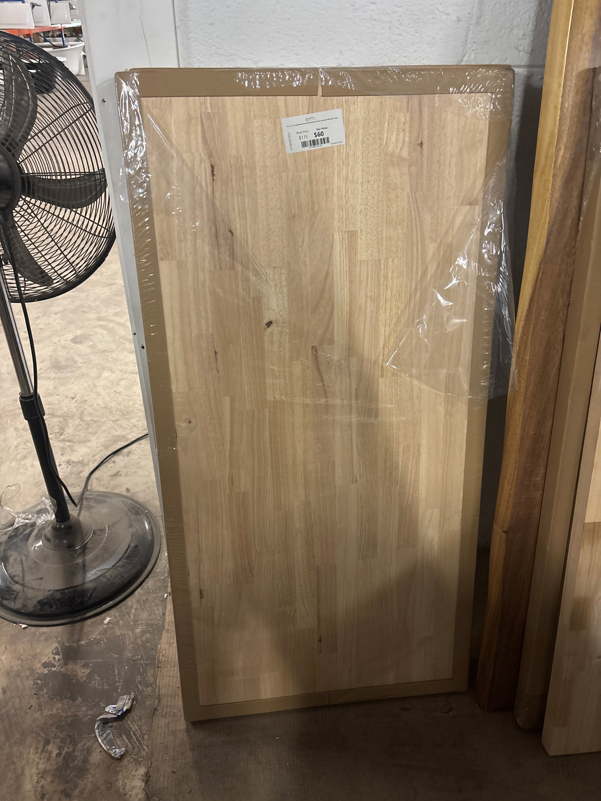 4 ft. L x 25 in. D Unfinished Hevea Solid Wood Butcher Block Countertop With Square Edge