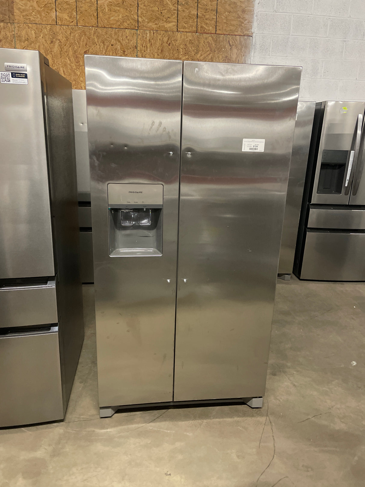 36 in. 26 cu. ft. Standard Depth Side by Side Refrigerator in Stainless Steel