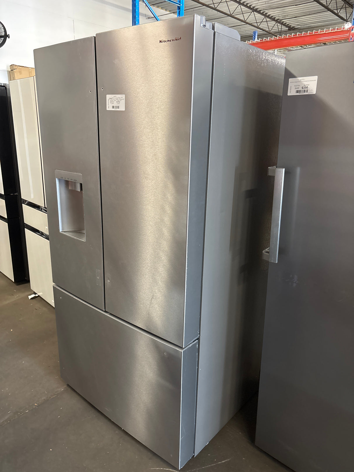 36 in. 30 cu. ft. Standard Depth French Door Refrigerator in PrintShield Stainless with Exterior Water and Ice