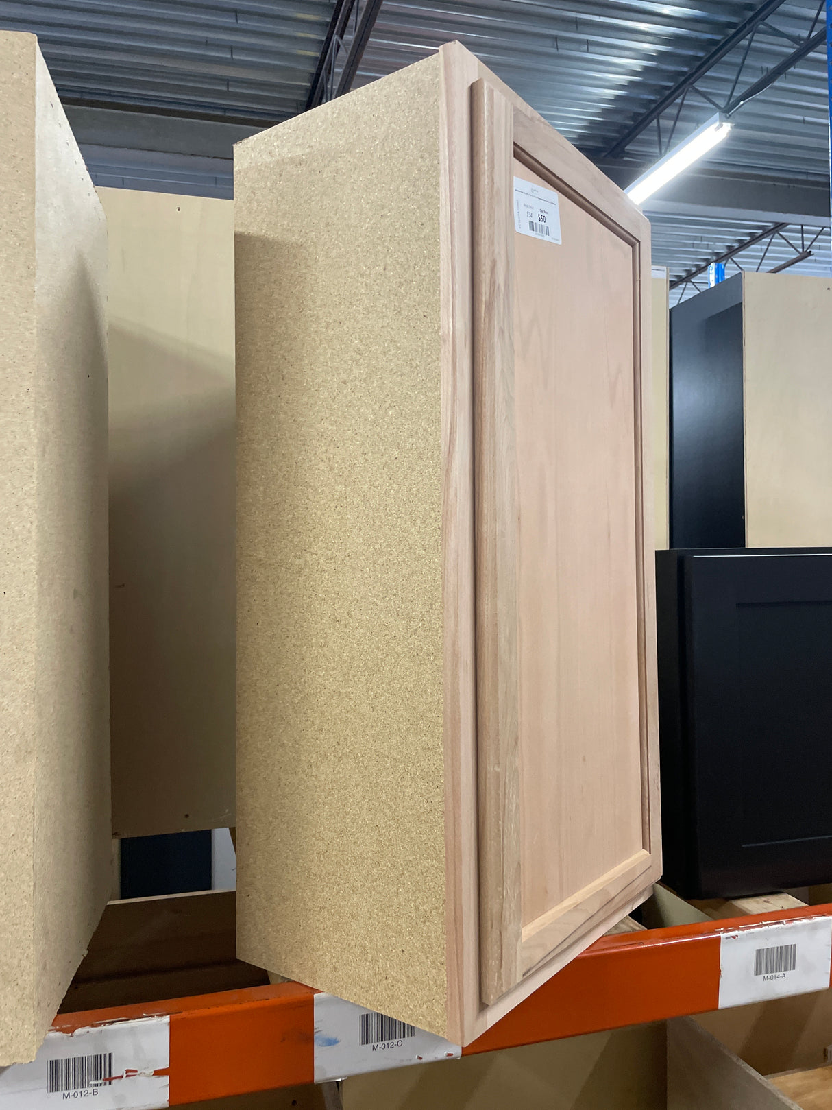 Recessed Panel 18 in. W x 12 in. D x 36 in. H Assembled Wall Cabinet in Unfinished