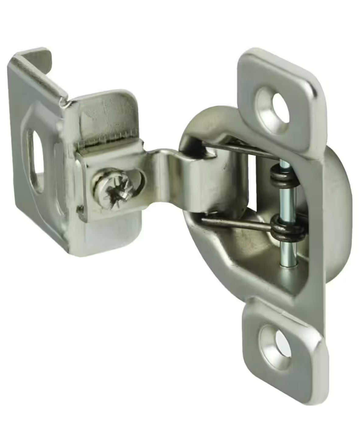 1-1/4 in. Partial Overlay Self-Closing Concealed No Radius Cabinet Hinge in Satin Nickel - (Set of 24)