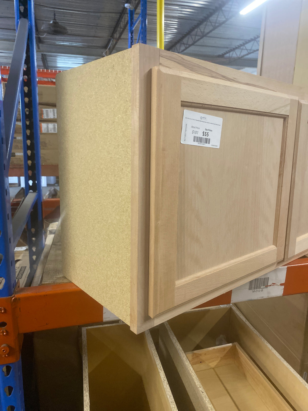 36 in. W x 12 in. D x 18 in. H Assembled Wall Bridge Kitchen Cabinet in Unfinished with Recessed Panel
