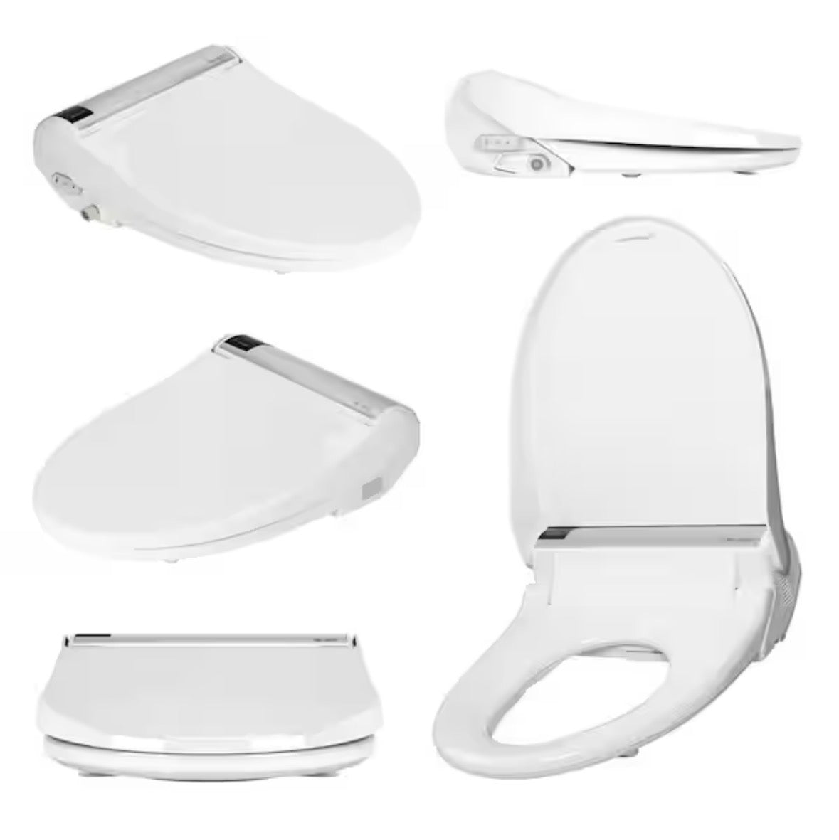 Bliss BB-2000 Electric Bidet Seat for Elongated Toilets in White with Drylette Towels