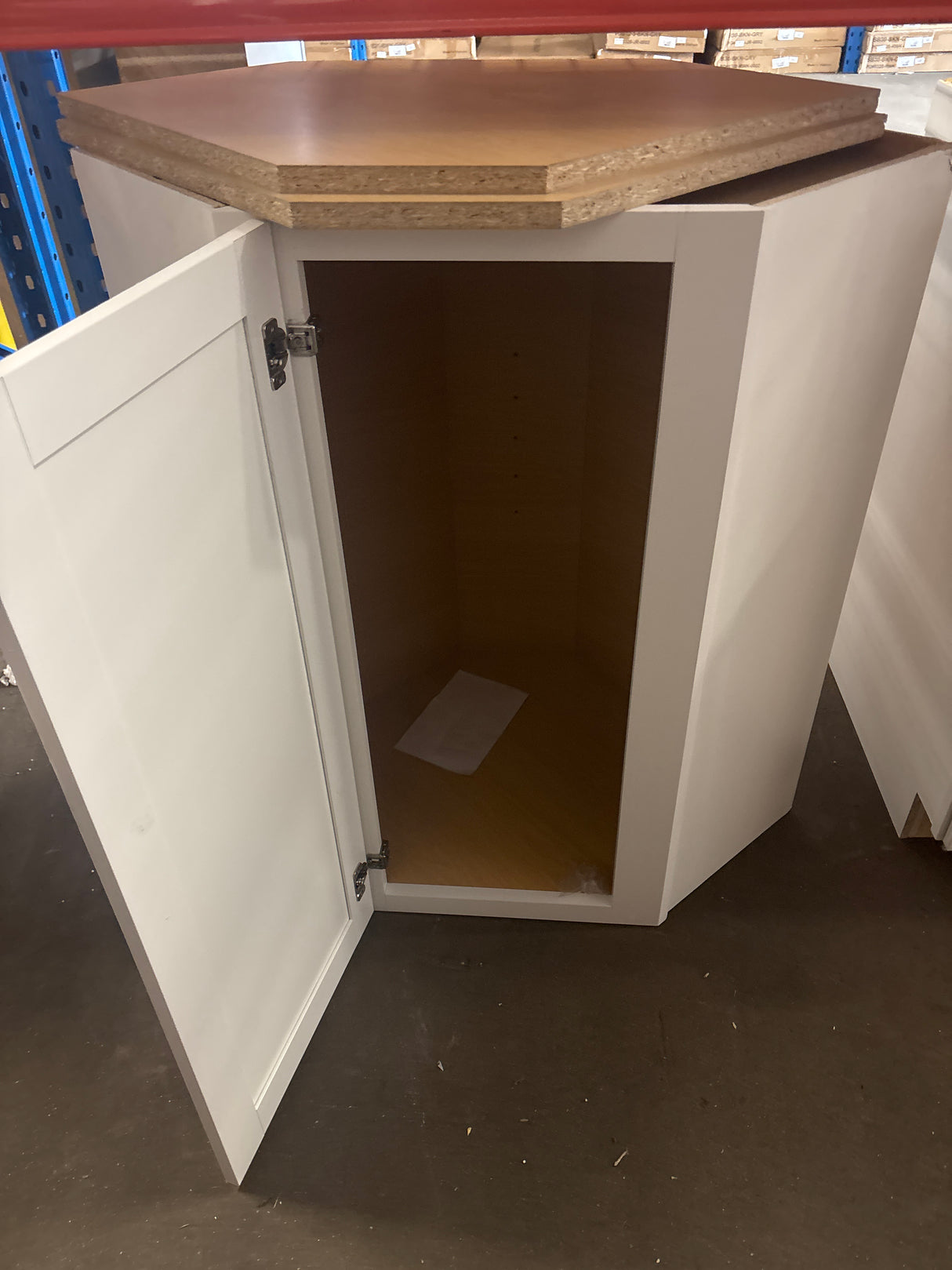 Westfield Feather White Shaker Stock Assembled Corner Wall Kitchen Cabinet (24 in. W x 12 in. D x 36 in. H)