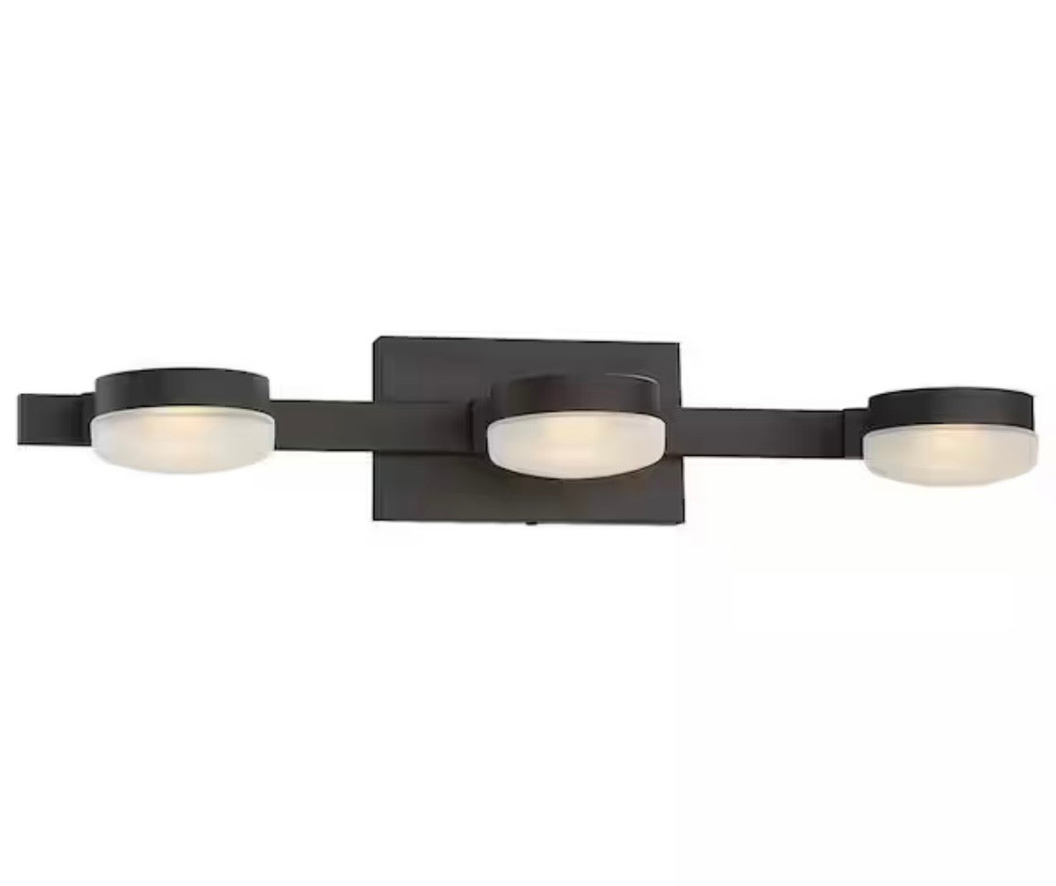 3-Light Oil Rubbed Bronze LED Bath Vanity Light