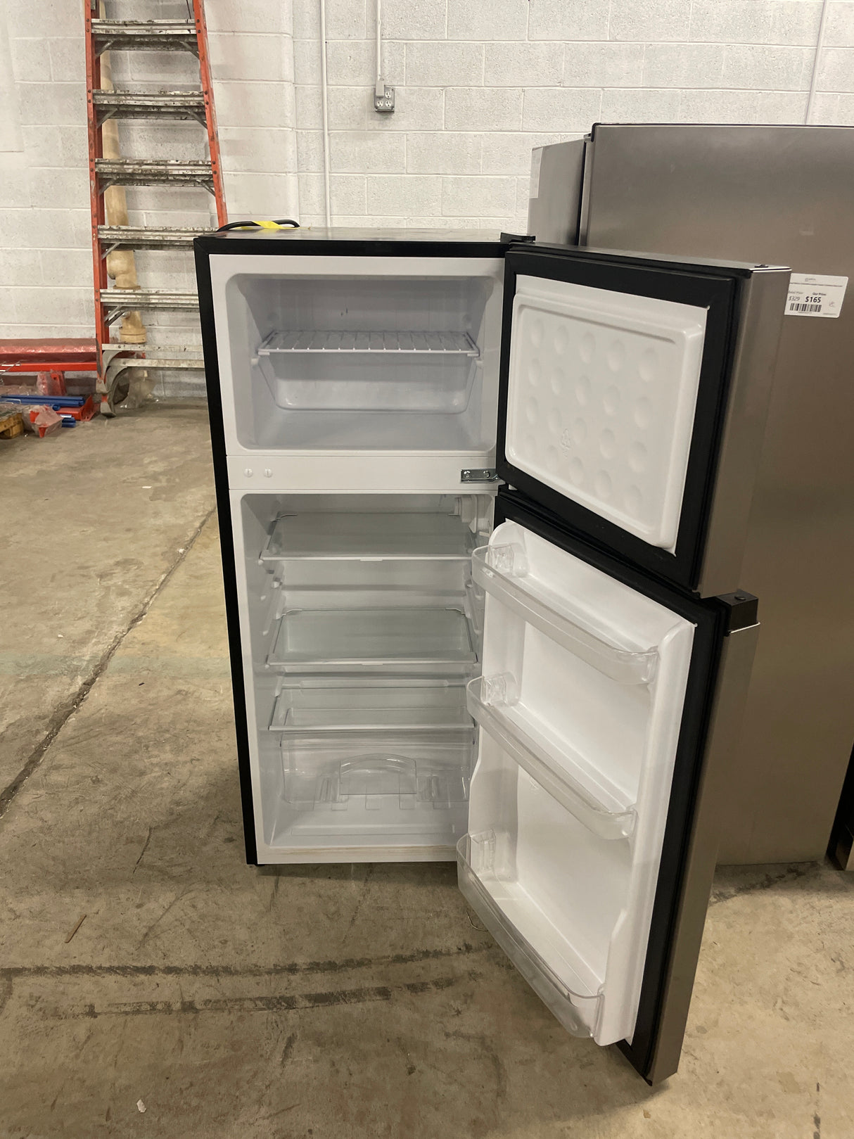 4.5 cu. ft. 2-Door Mini Refrigerator in Platinum Steel with Freezer