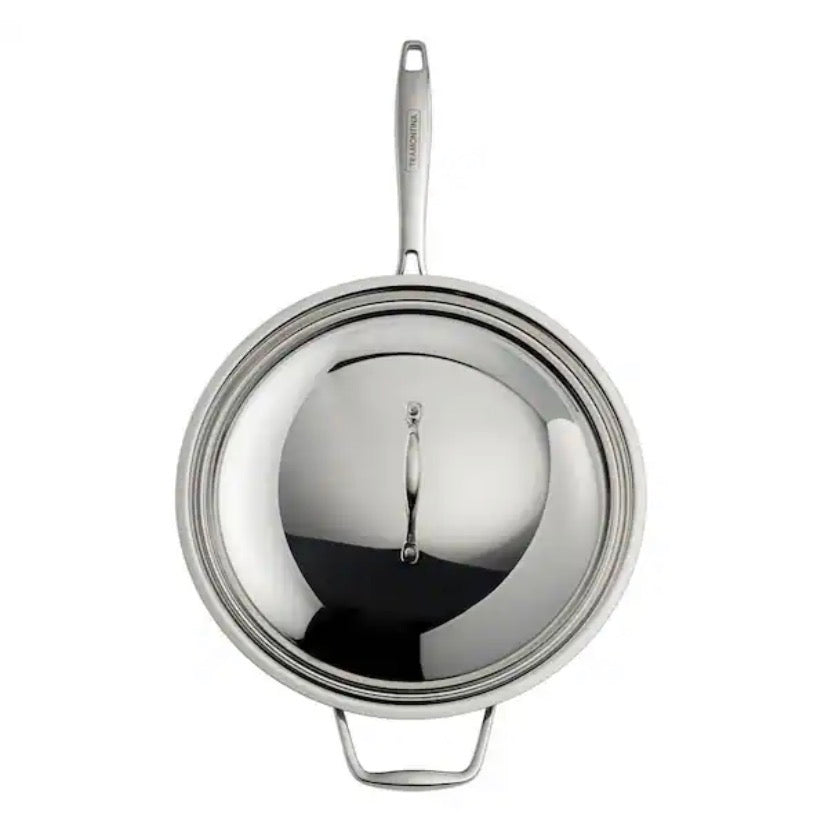 Signature 12 in. Tri-Ply Clad Stainless Steel Induction Safe Wok