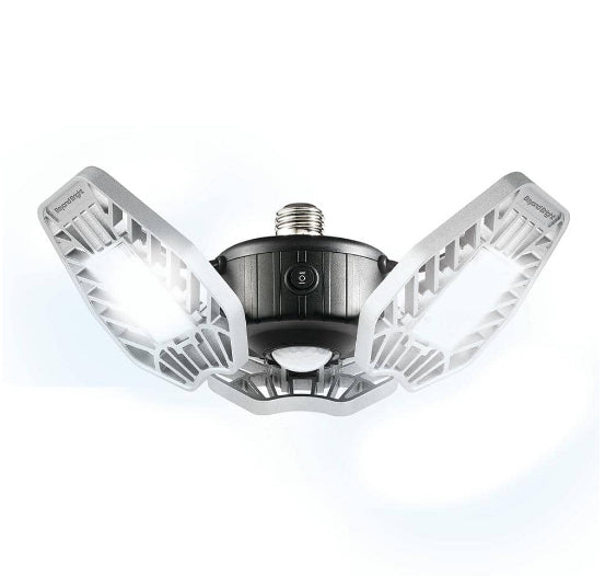 7.5 in. x 4.25 in. 6000 Lumens Single Pole Occupancy LED Flush Mount Motion Activated Garage Light