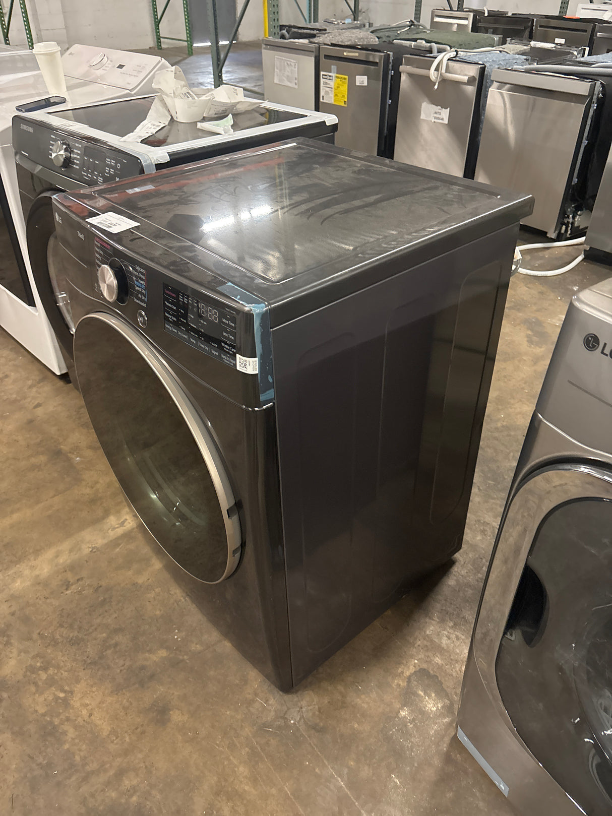 LG 7.4 cu. ft. Ultra Large Capacity Smart Wi-Fi Enabled Front Load GAS Dryer with TurboSteam and Built-In Intelligence