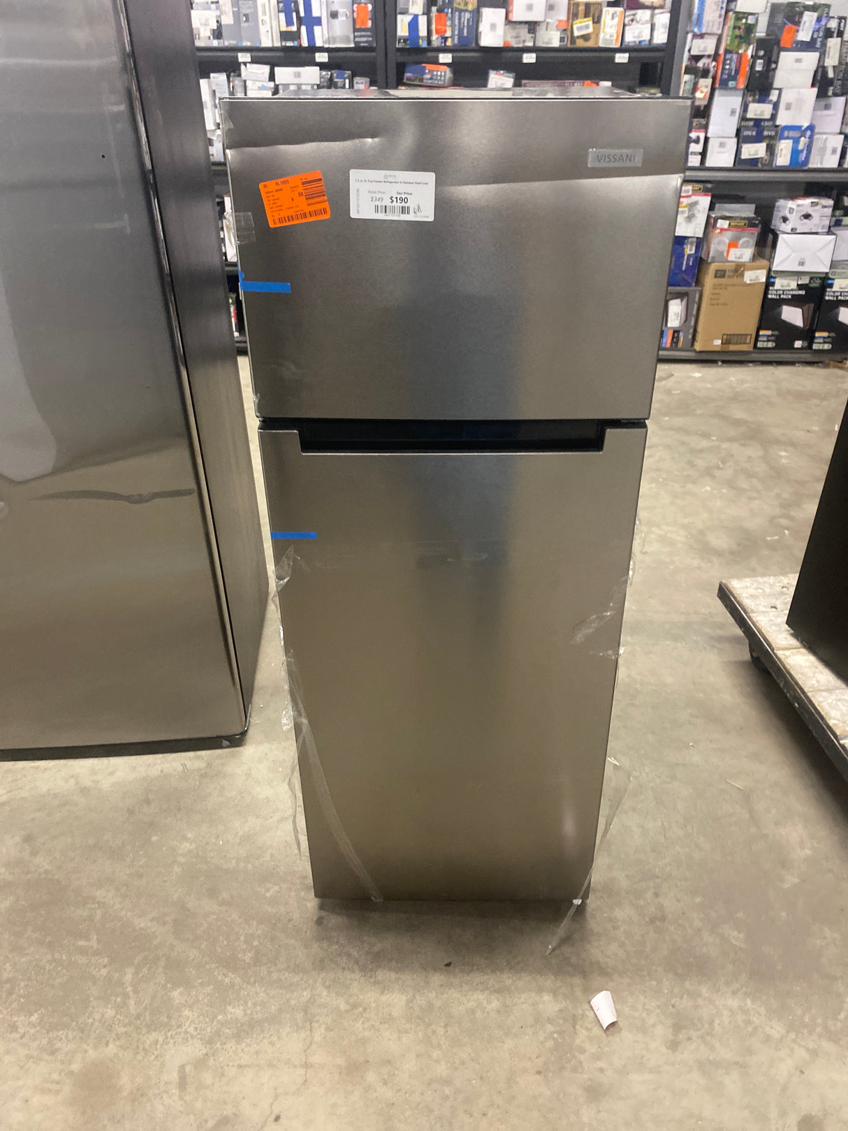 7.2 cu. ft. Top Freezer Refrigerator in Stainless Steel Look