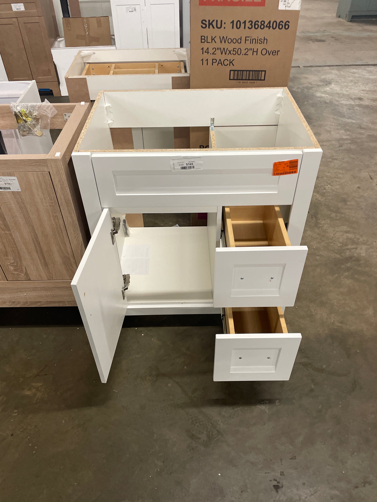 Ridge 30 in. W x 22 in. D x 34 in. H Bath Vanity Cabinet without Top in White