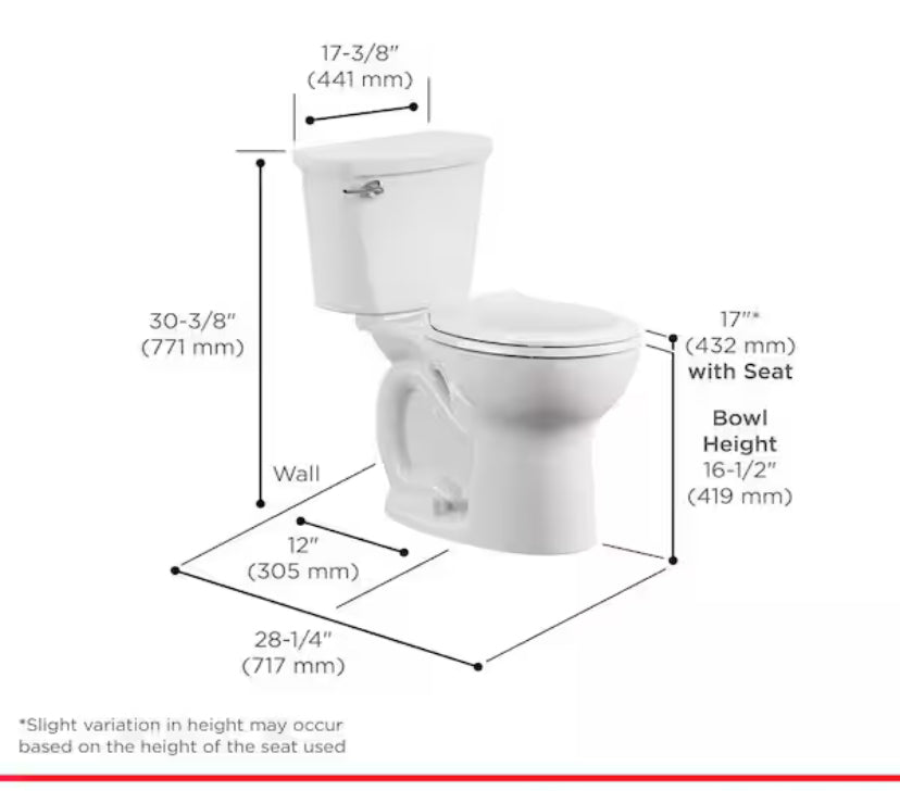 Cadet 12 in. Antimicrobial 2-Piece 1.28 GPF Single Flush Chair Height Round Toilet in Bone with Slow Close Seat
