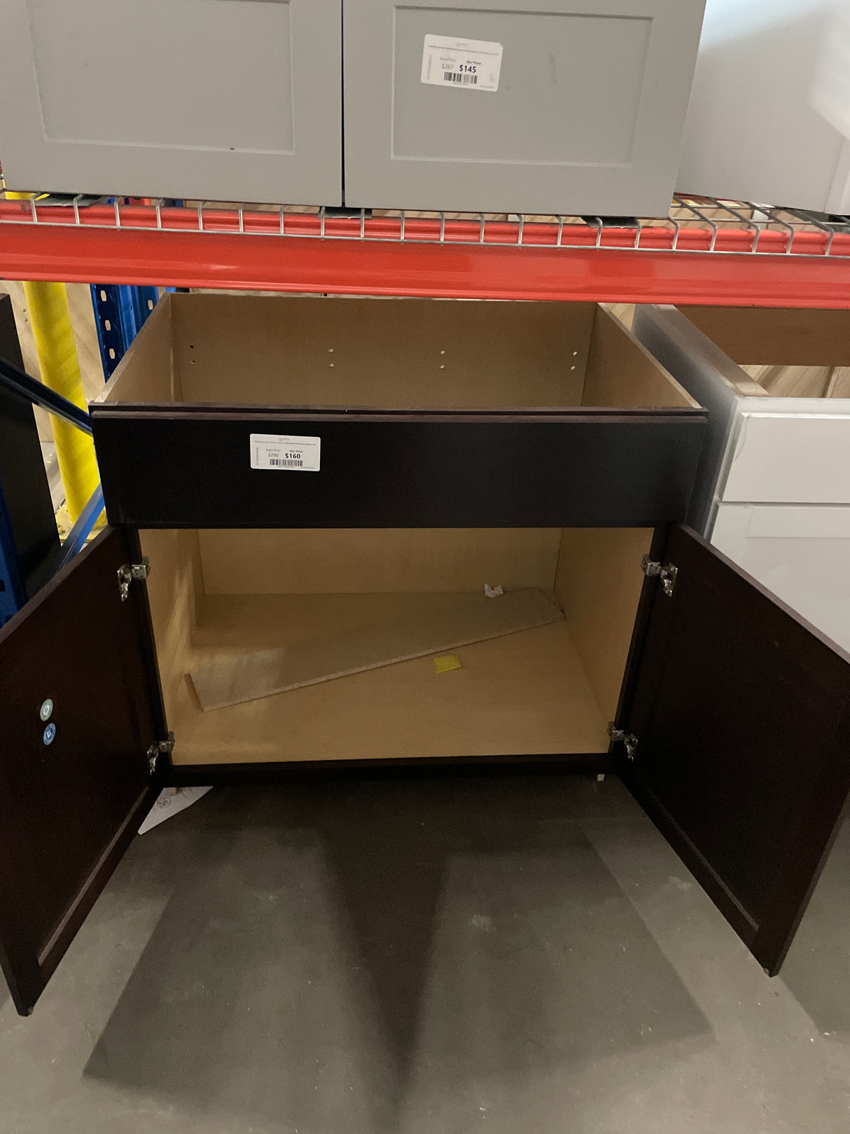 Shaker 36 in. W x 24 in. D x 34.5 in. H Assembled Sink Base Cabinet in Java