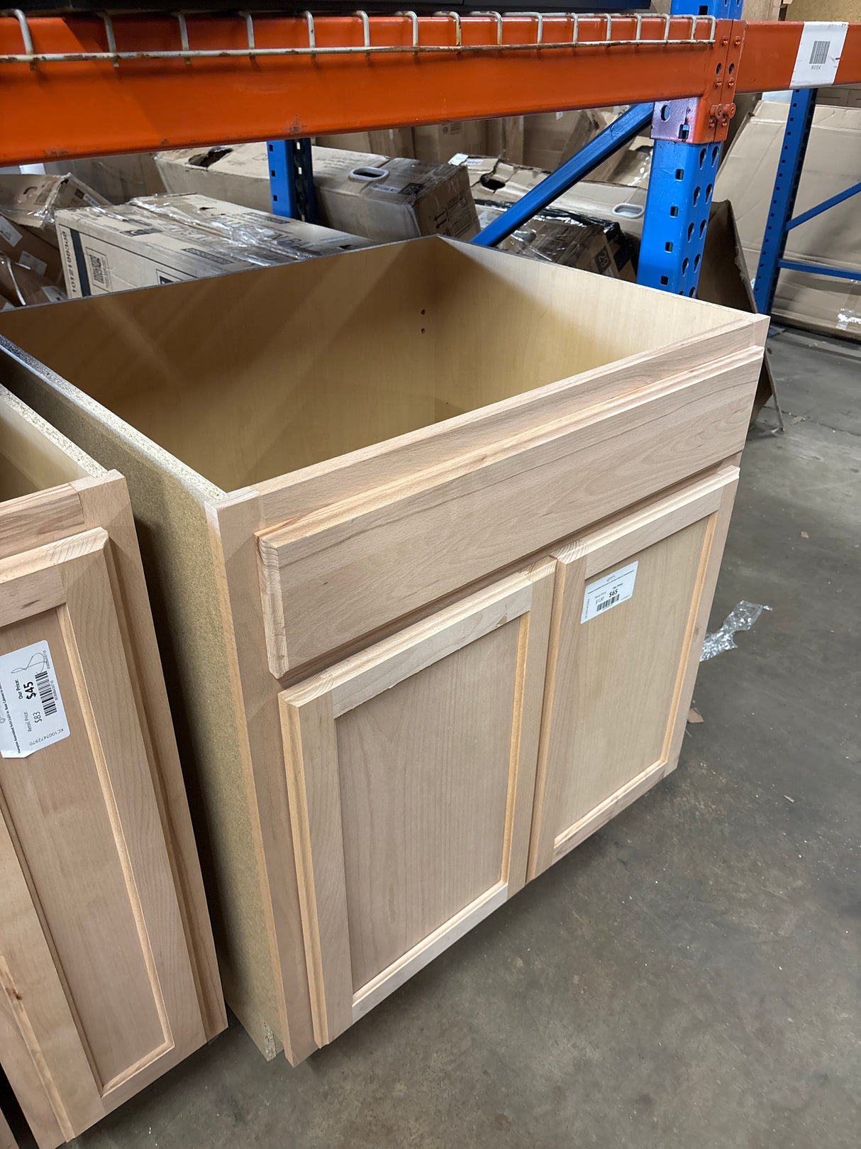 Hampton Assembled 30x34.5x24 in. Sink Base Cabinet in Unfinished Beech