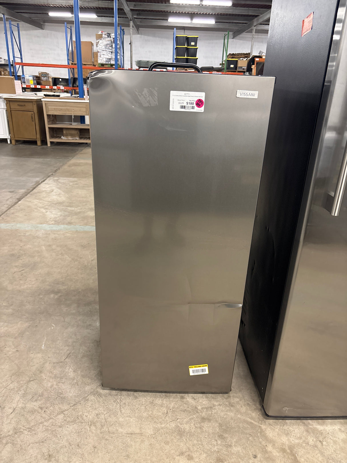 7.1 cu. ft. Manual Defrost Convertible Upright Freezer in Stainless Steel Look