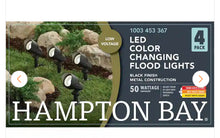 Load image into Gallery viewer, 50-Watt Equivalent Low Voltage Millennium Black Adjustable Color Integrated LED Outdoor Landscape Flood Light (4-Pack)
