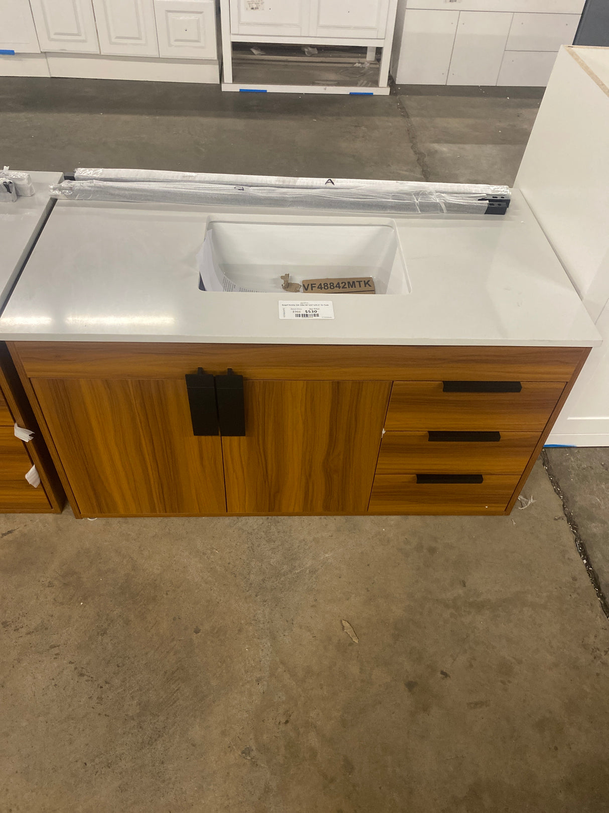 Regal Vanity 2dr 3dw 42"x22"x33.5" in Teak