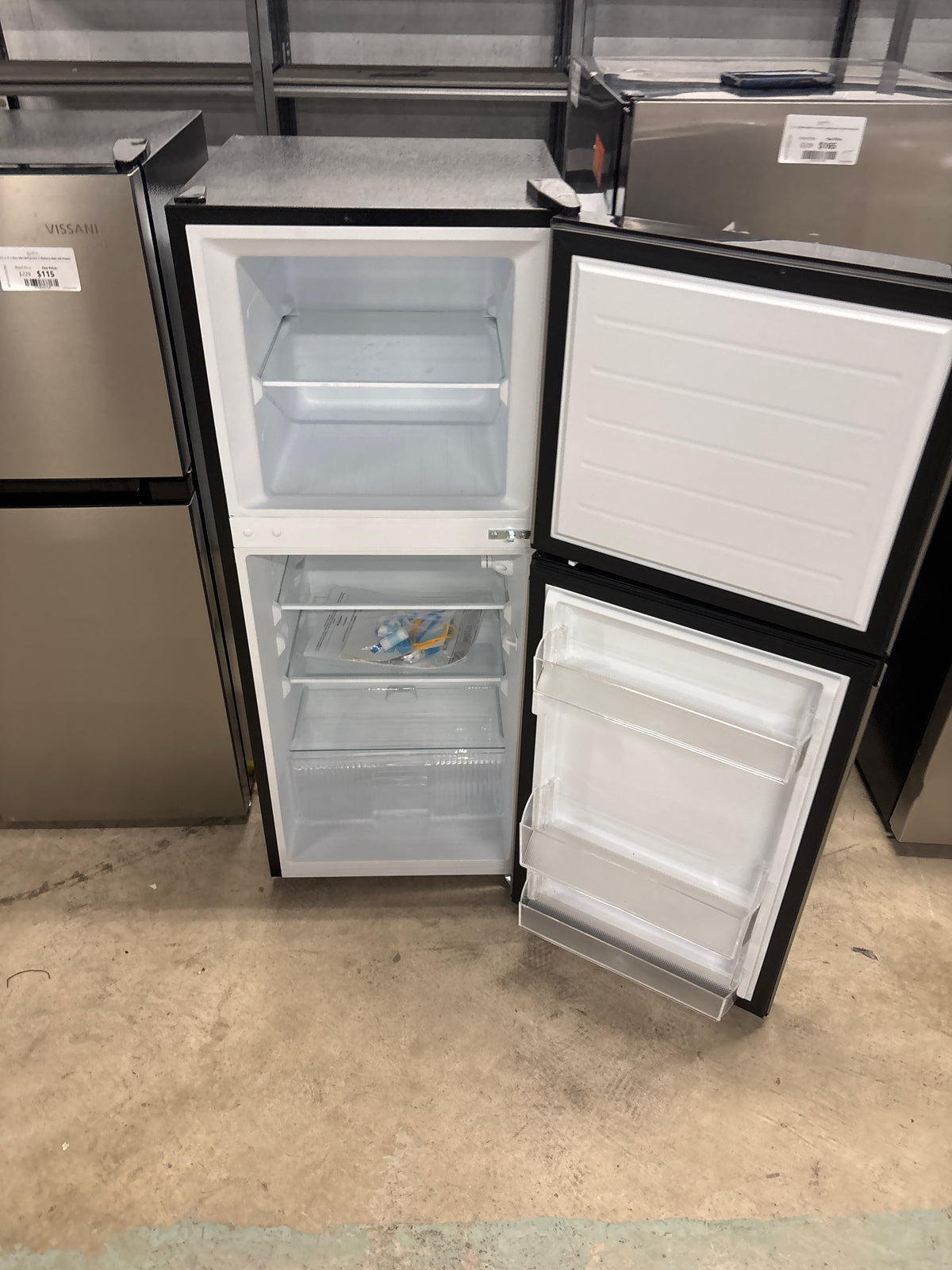 4.5 cu. ft. 2-Door Mini Refrigerator in Platinum Steel with Freezer