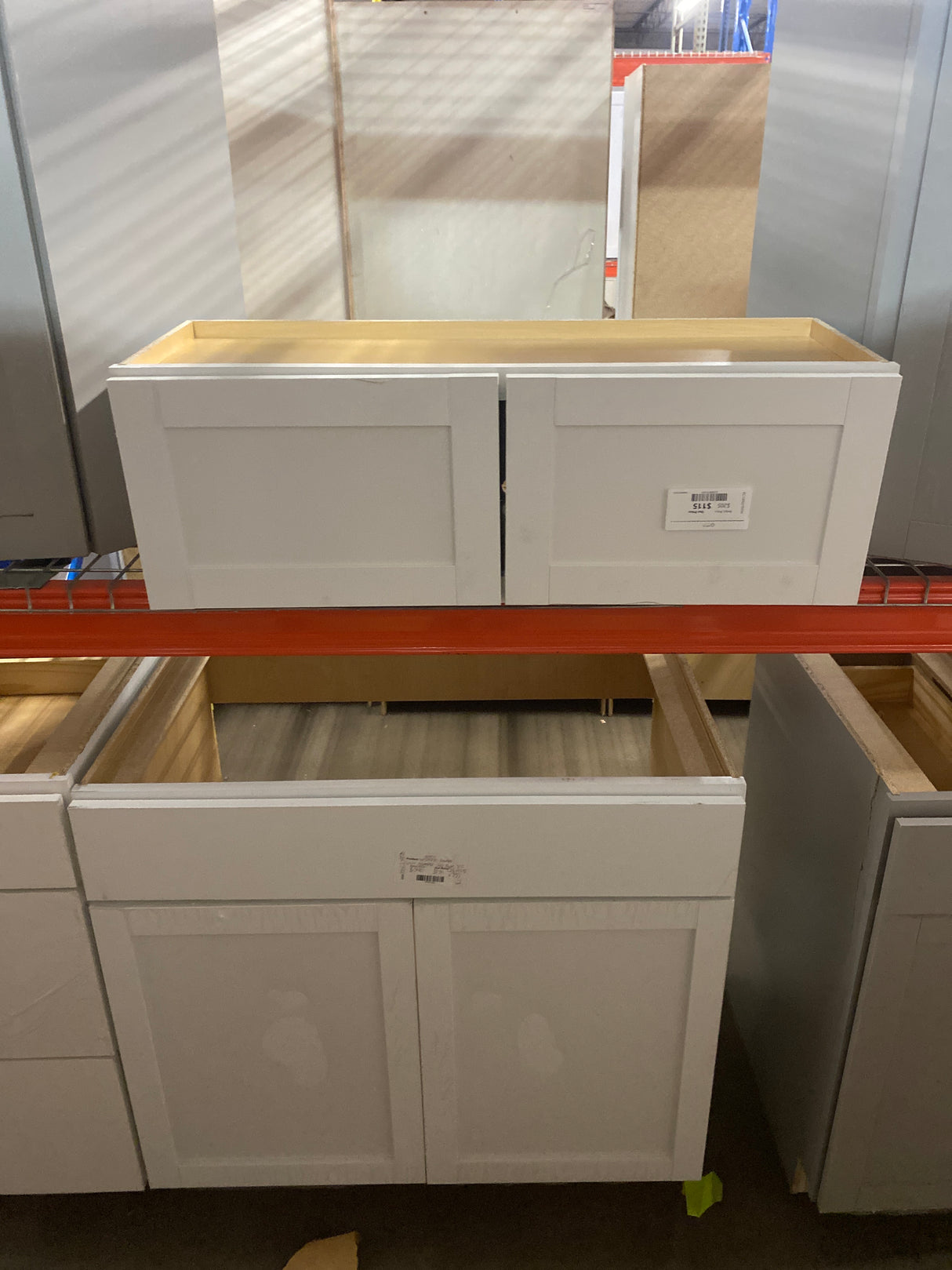 Westfield Feather White Shaker Stock Assembled Wall Kitchen Bridge Cabinet (36 in. W x 12 in. D x 12 in. H)