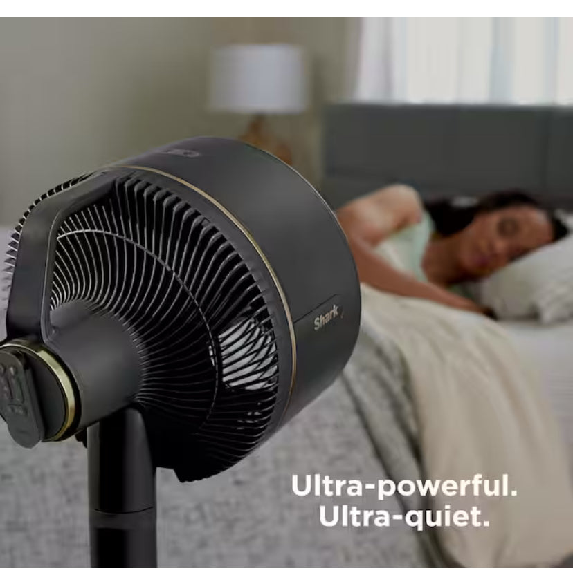 FlexBreeze 13in. Portable 5 Fan Speeds Pedestal Fan in Dark Grey with Up to 24 hours of Cordless Run