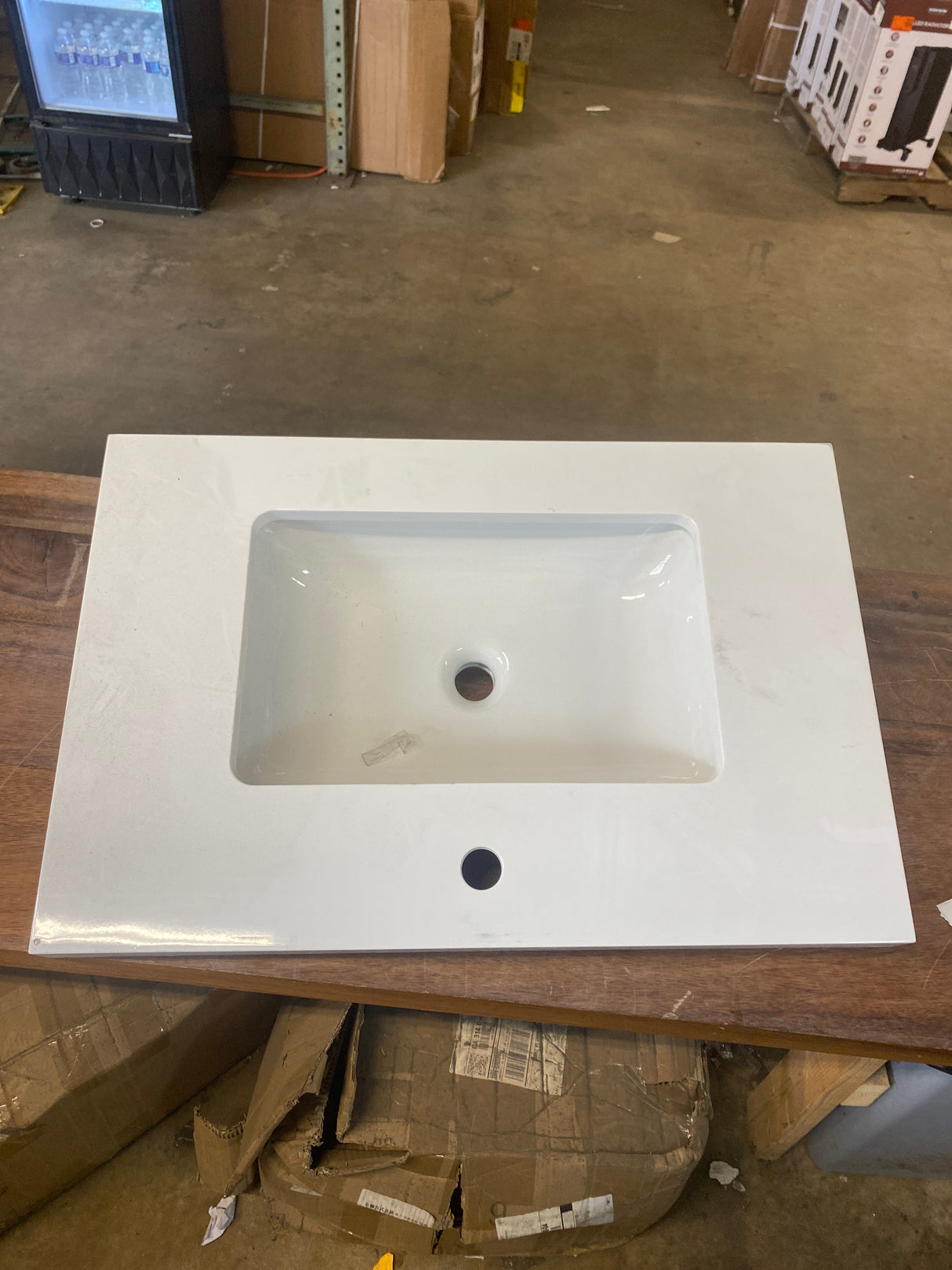 30w x 19 D Ceramic Vanity Top in white .