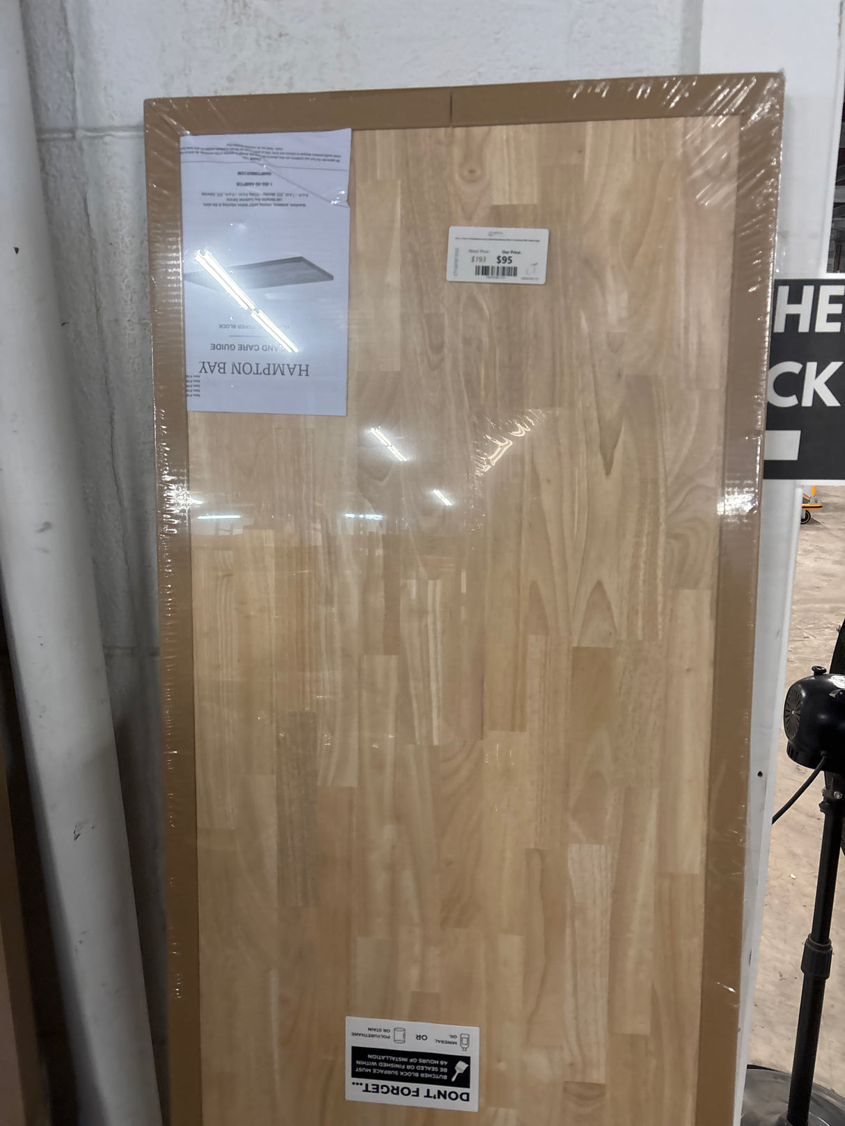 6 ft. L x 25 in. D Unfinished Hevea Solid Wood Butcher Block Countertop With Square Edge