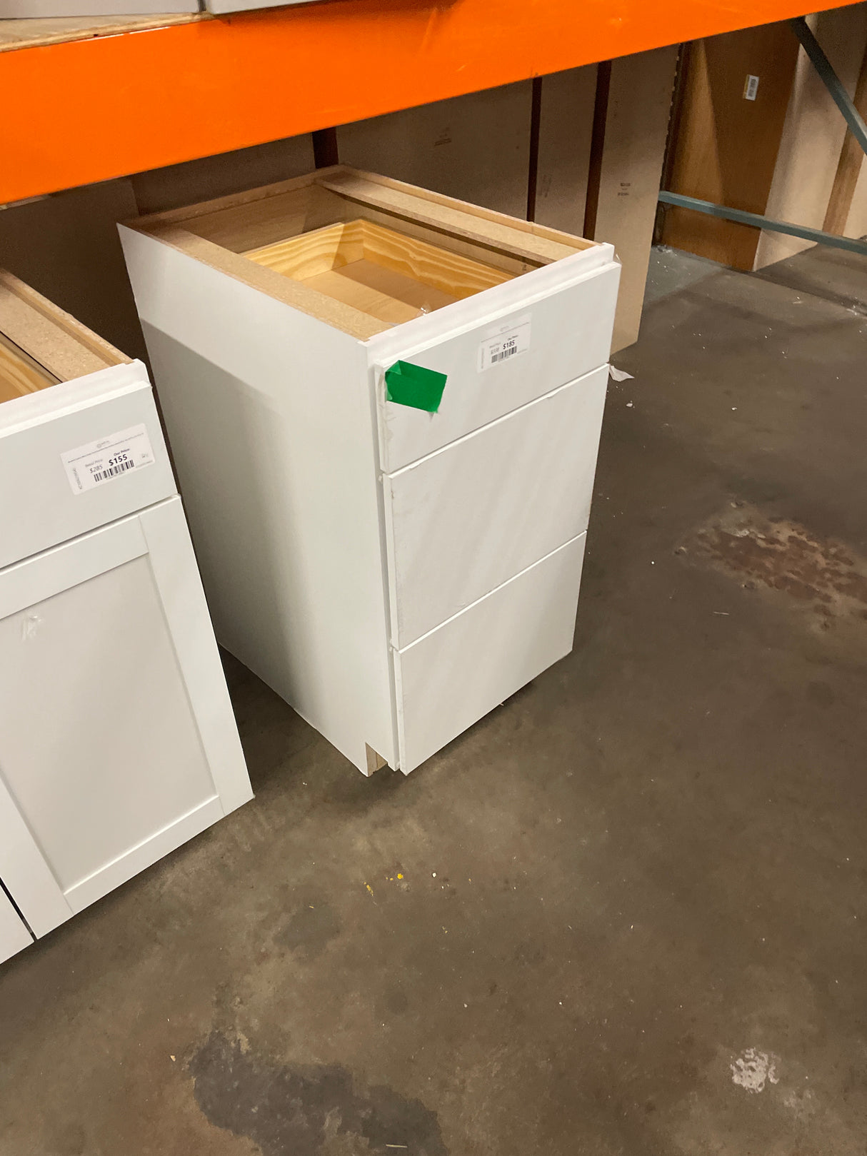 Westfield 18 in. W x 23.75 in. D x 35 in. H Shaker Stock Drawer Base Kitchen Cabinet in Feather White