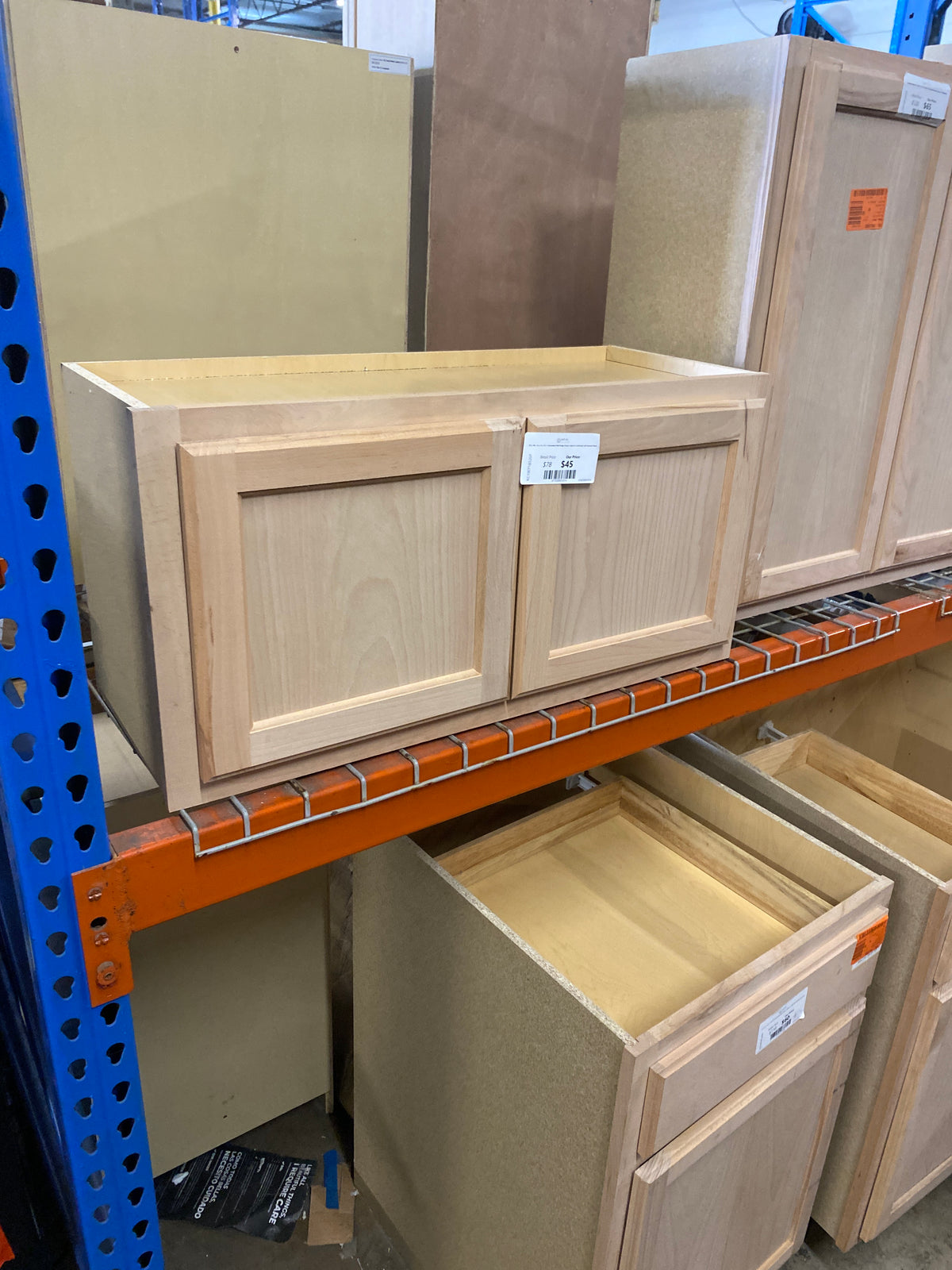 30 in. W x 12 in. D x 15 in. H Assembled Wall Bridge Kitchen Cabinet in Unfinished with Recessed Panel