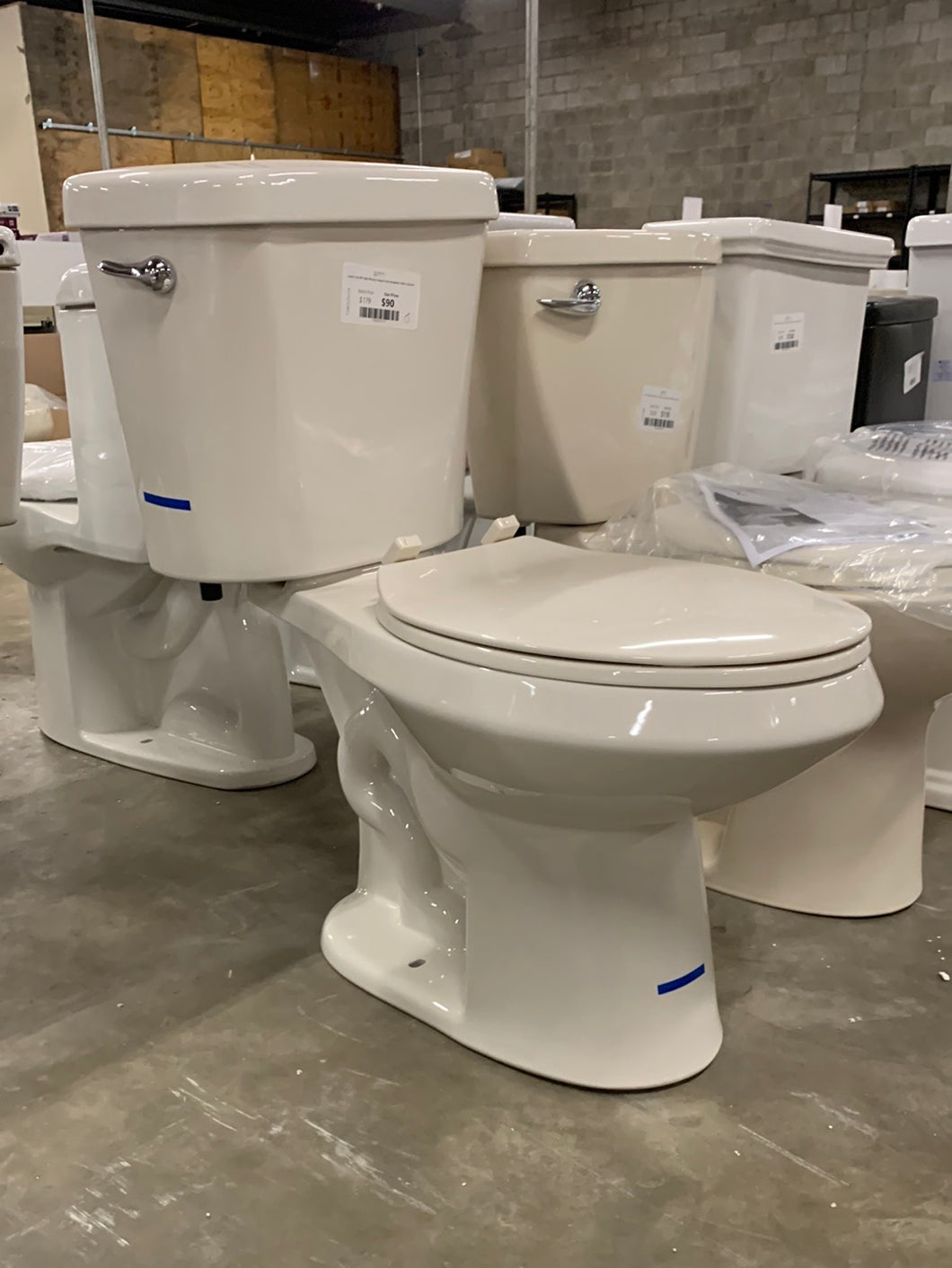 2-piece 1.28 GPF High Efficiency Single Flush Elongated Toilet in Biscuit