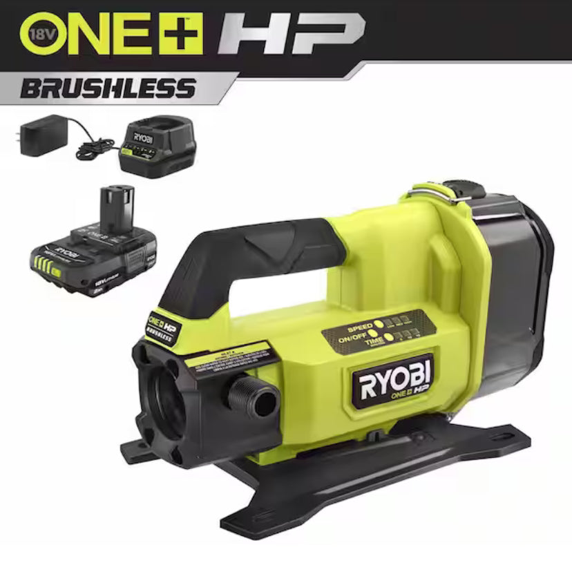 ONE+ HP 18V 1/4 hp Cordless Battery Powered Transfer Pump with 2.0 Ah Battery and Charger