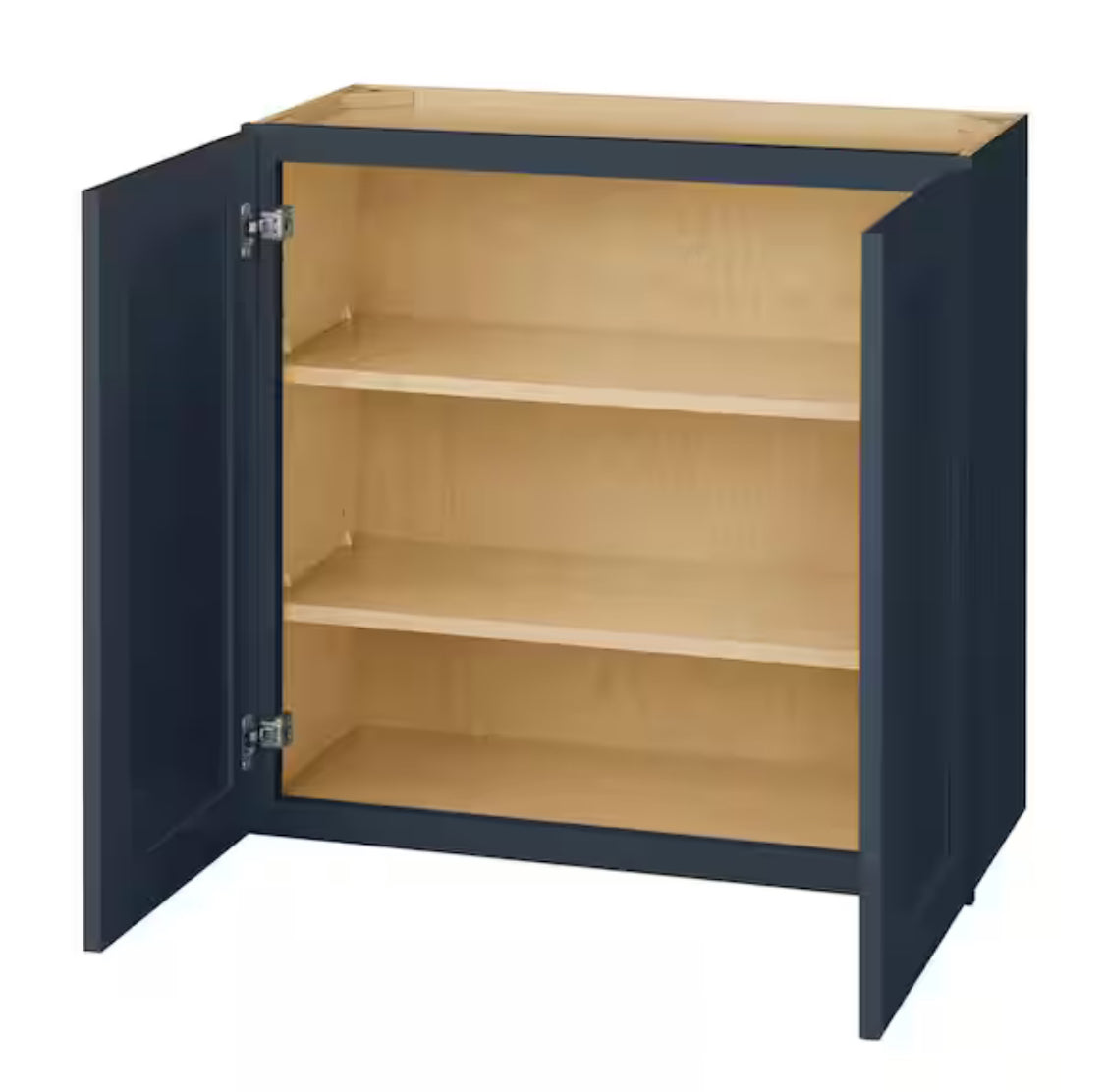 Avondale 30 in. W x 12 in. D x 30 in. H Ready to Assemble Plywood Shaker Wall Kitchen Cabinet in Ink Blue