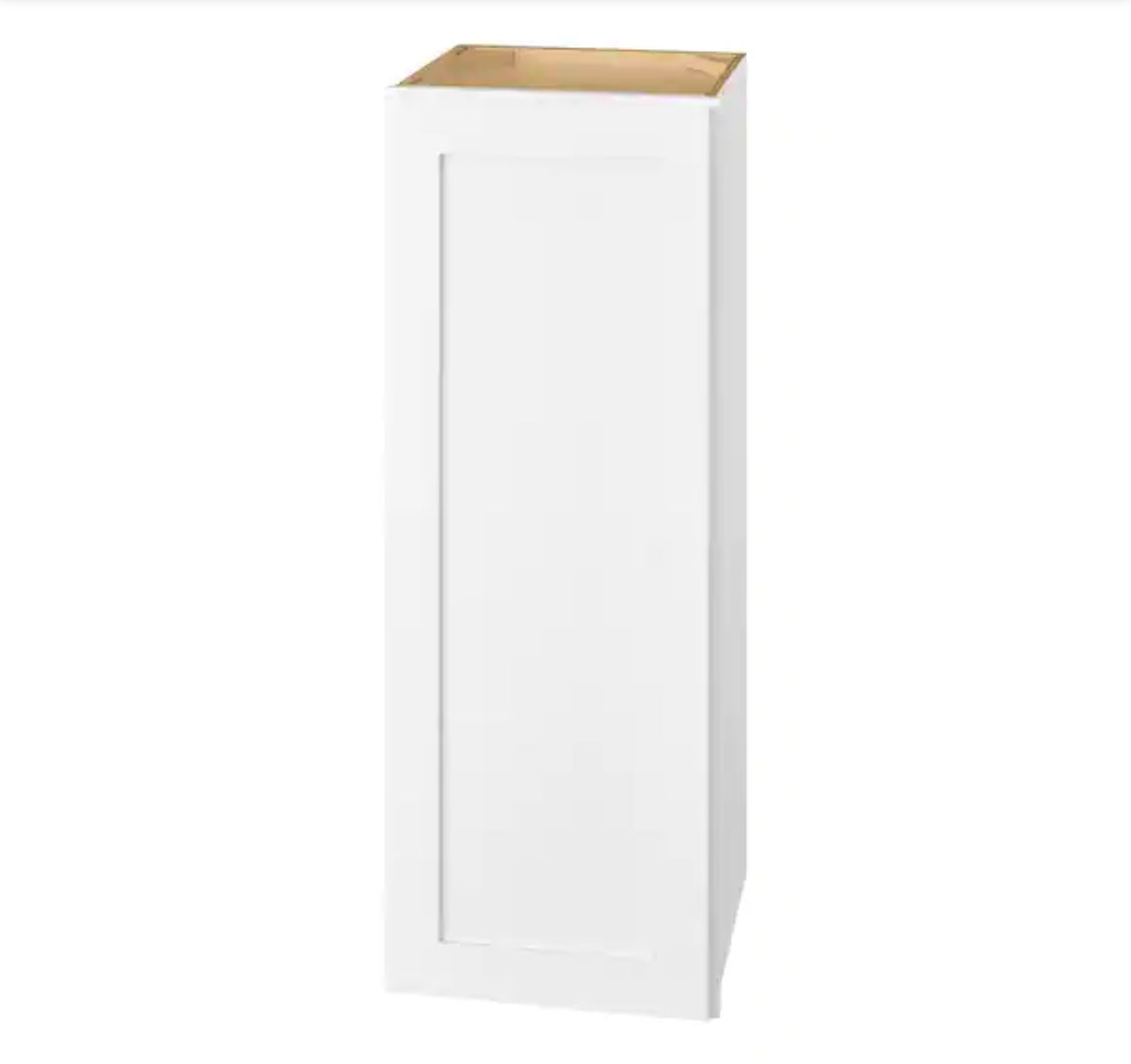 Avondale Shaker Alpine White Ready to Assemble Plywood 15 in Wall Kitchen Cabinet (15 in W x 42 in H x 12 in D)