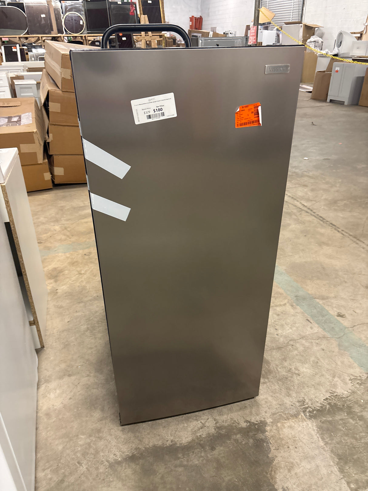 7.1 cu. ft. Manual Defrost Convertible Upright Freezer in Stainless Steel Look