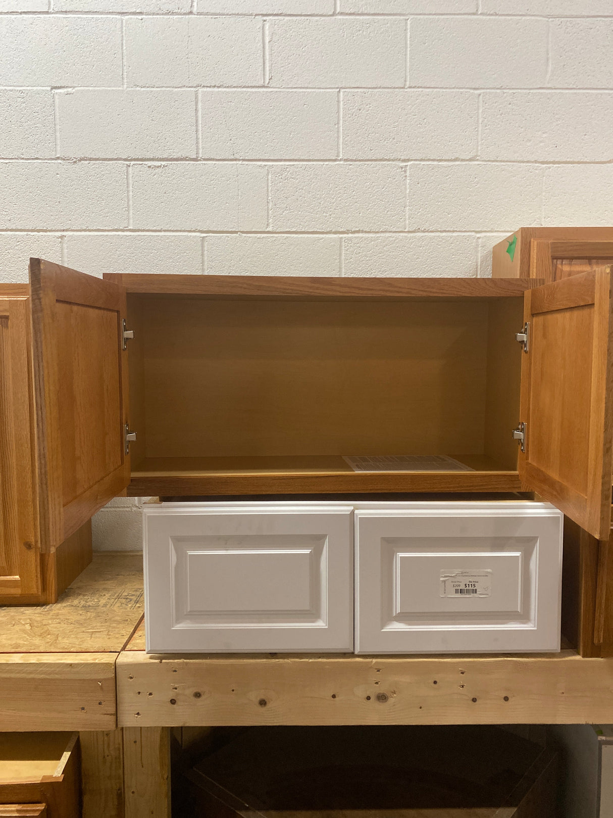 Hampton 36 in. W x 12 in. D x 18 in. H Assembled Wall Bridge Cabinet in Medium Oak