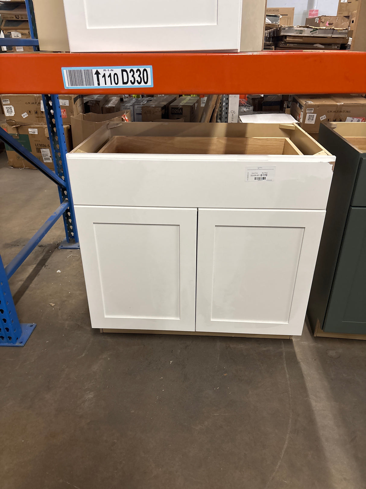 Avondale Shaker Alpine White Ready to Assemble Plywood 36 in Base Kitchen Cabinet (36 in W x 34.5 in H x 24 in D)