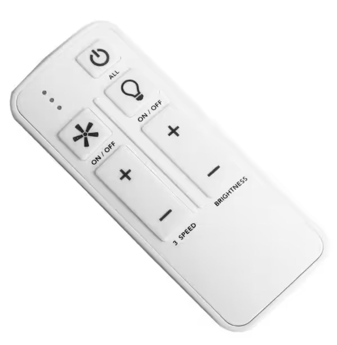 White Universal 3-speed Damp Rated Ceiling Fan Remote Control with Dimmer