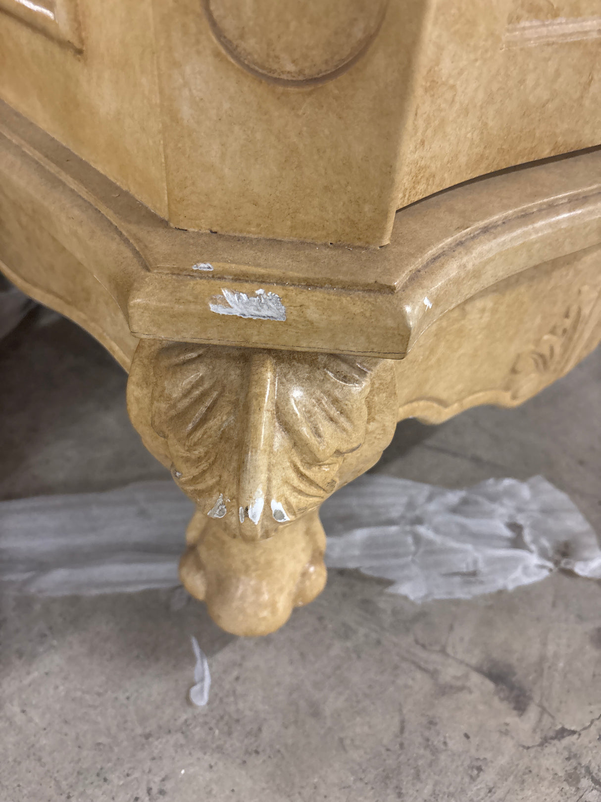 Simply Living 19 in. W x 19 in. D x 36 in. H Bath Vanity in Antique Beige with Ivory White Engineered Marble