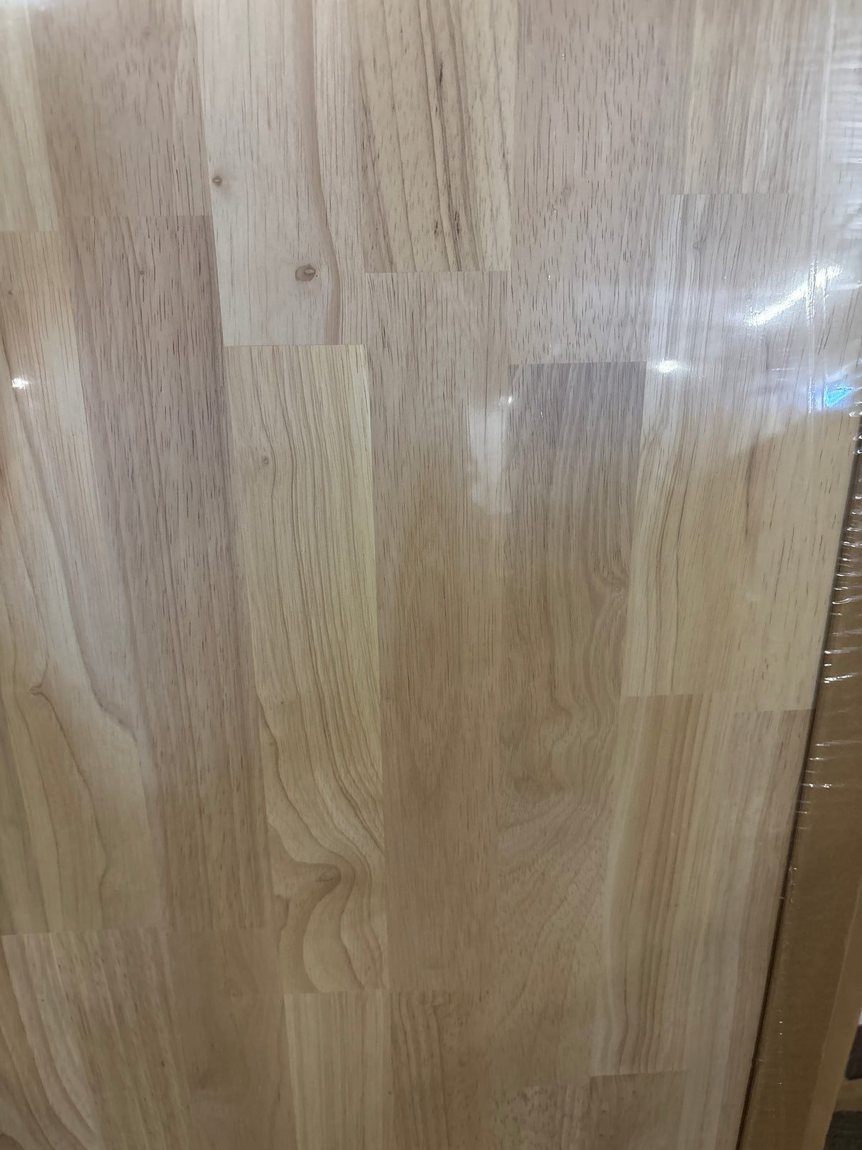 8 ft. L x 25 in. D Unfinished Hevea Solid Wood Butcher Block Countertop With Square Edge