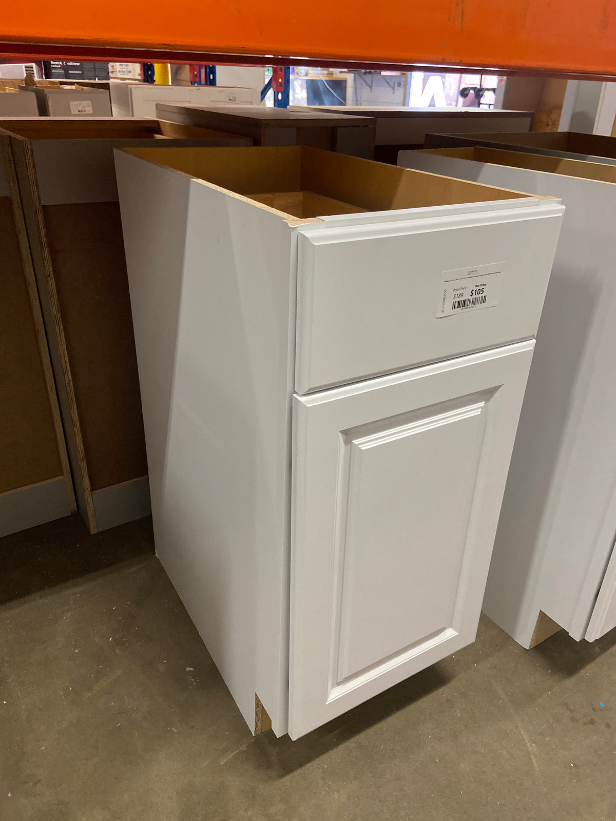 Hampton 15 in. W x 24 in. D x 34.5 in. H Assembled Base Kitchen Cabinet in Satin White with Drawer Glides