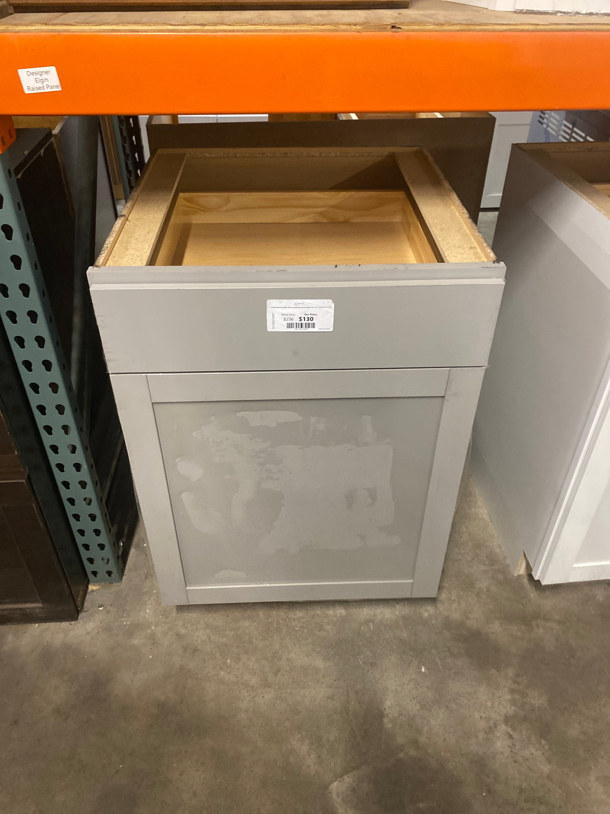 Westfield Dusk Gray Shaker Stock Assembled Base Kitchen Cabinet (24 in. W x 23.75 in. D x 35 in. H)