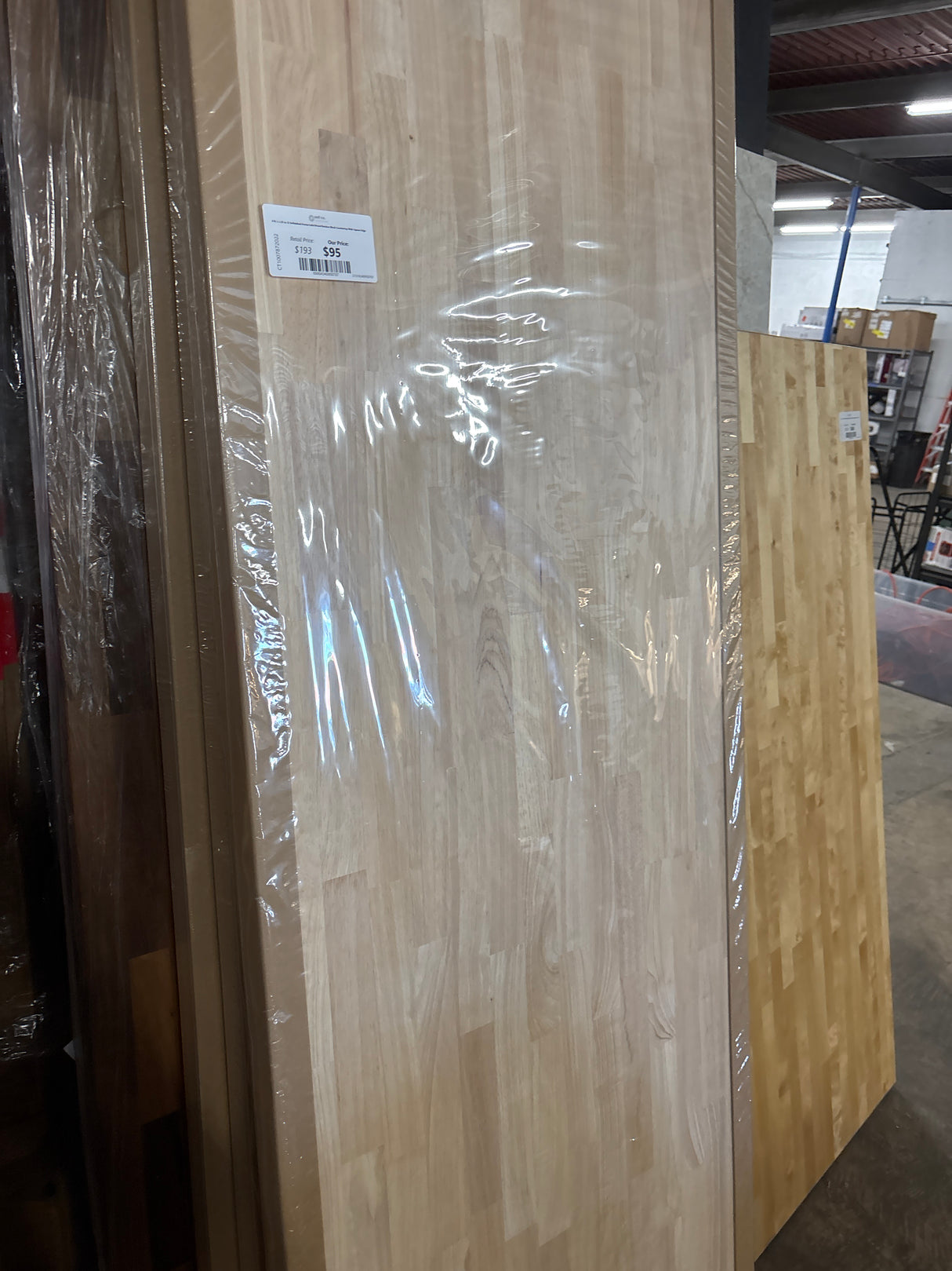 6 ft. L x 25 in. D Unfinished Hevea Solid Wood Butcher Block Countertop With Square Edge