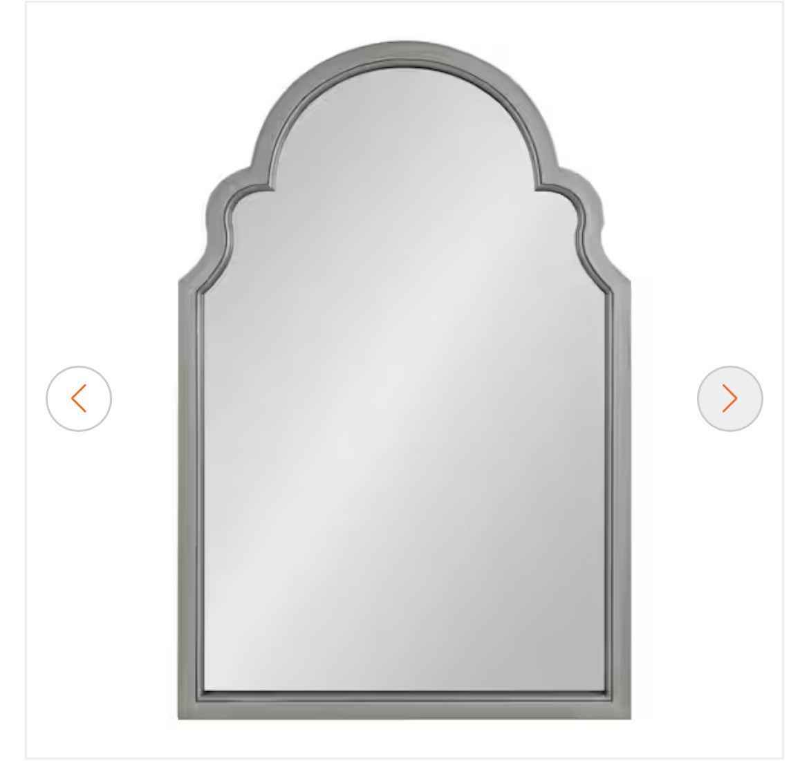 Hogan 24.00 in. W x 36.00 in. H Silver Arch Modern Framed Decorative Wall Mirror