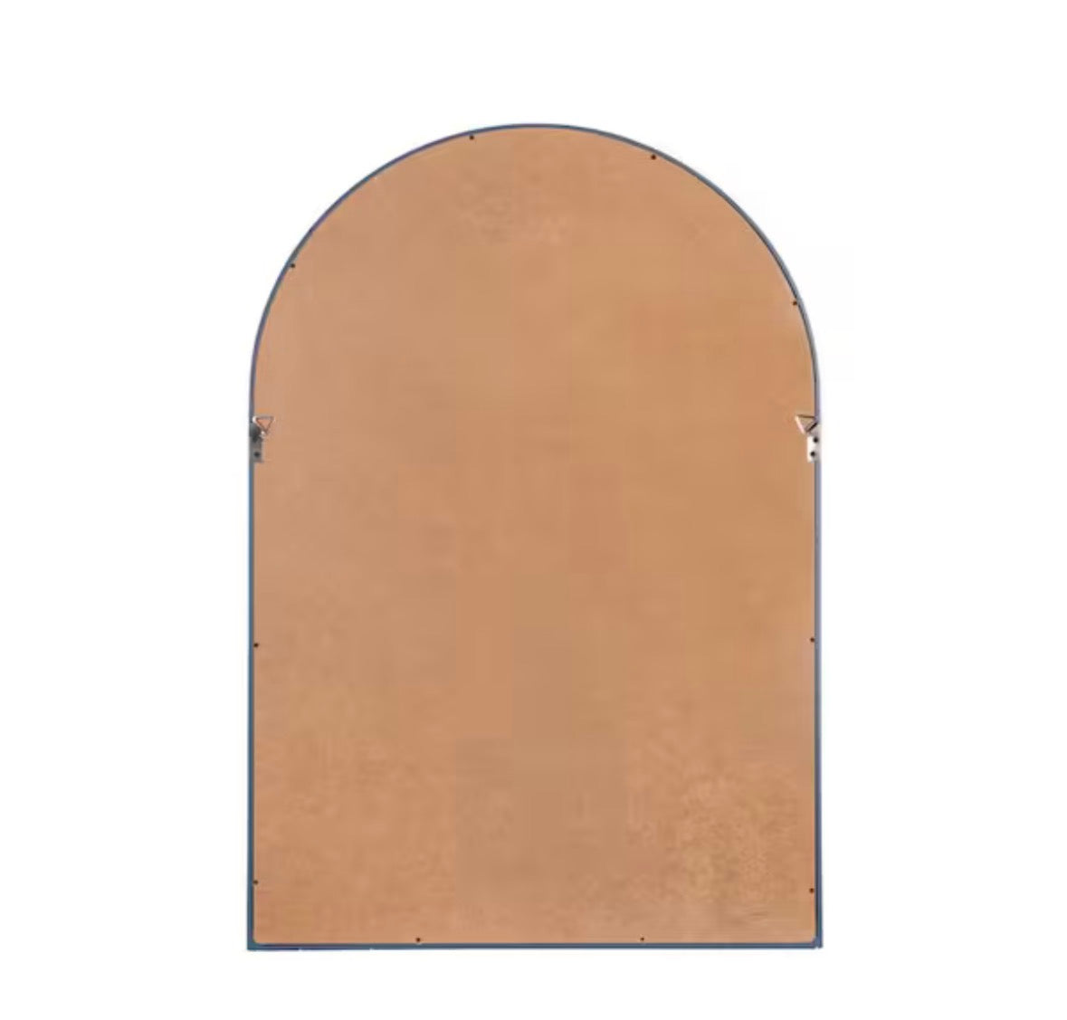 Travis Navy Blue 20 in. W x 30 in. H Arch MDF Wall Mirror
