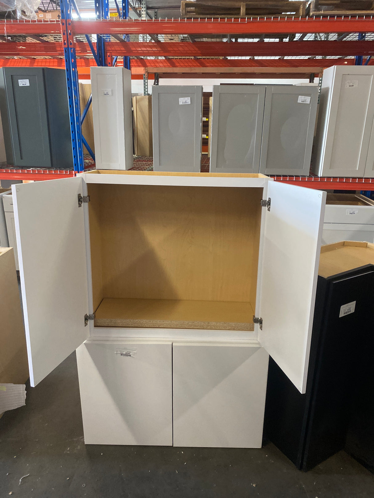 Shaker 33 in. W x 12 in. D x 30 in. H Assembled Wall Cabinet in Satin White