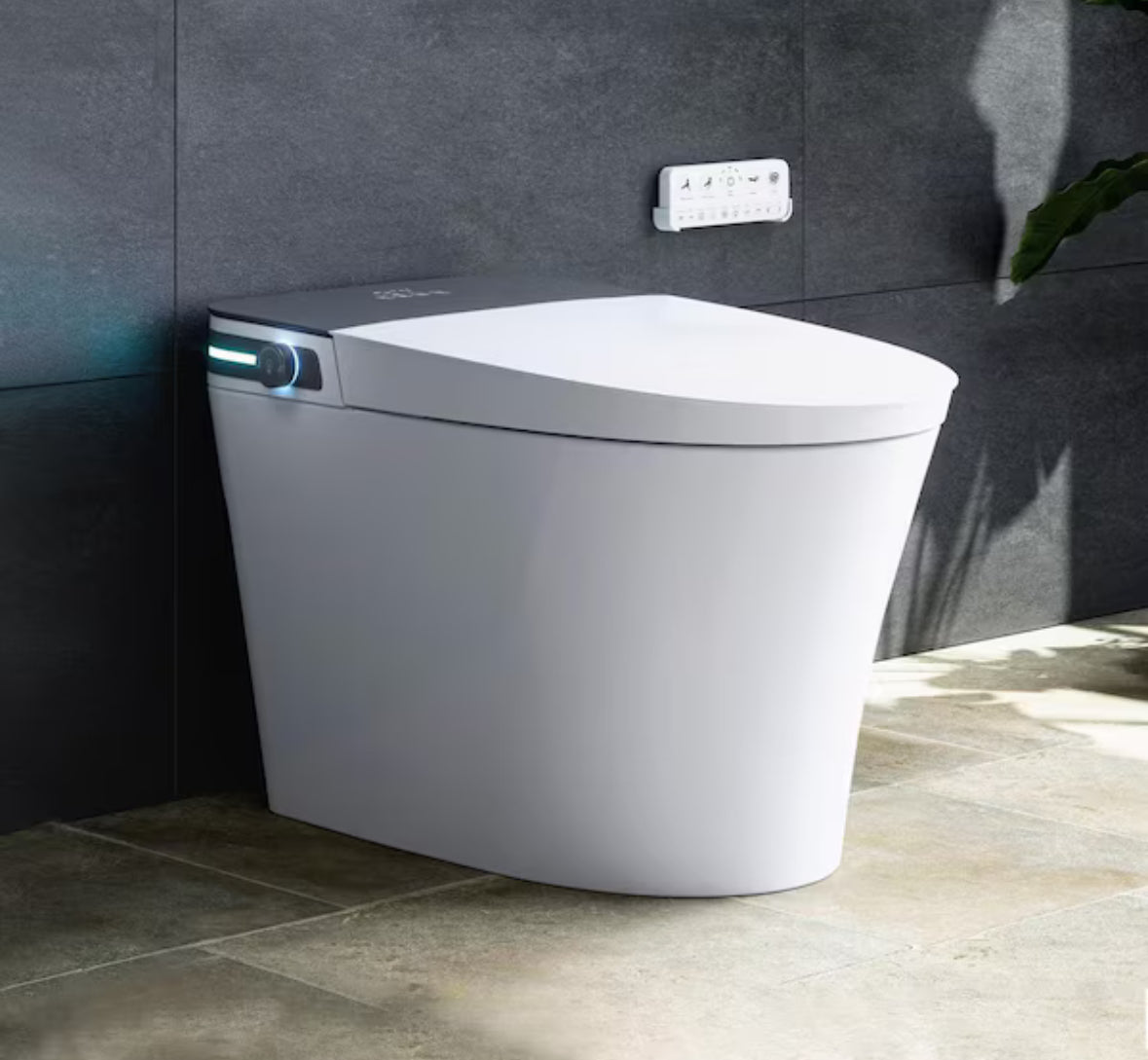 10 in. Rough-In Elongated 1/1.27 GPF Smart Bidet Toilet in White with Auto Flush, Heated Seat, Child Wash, Deodorizer