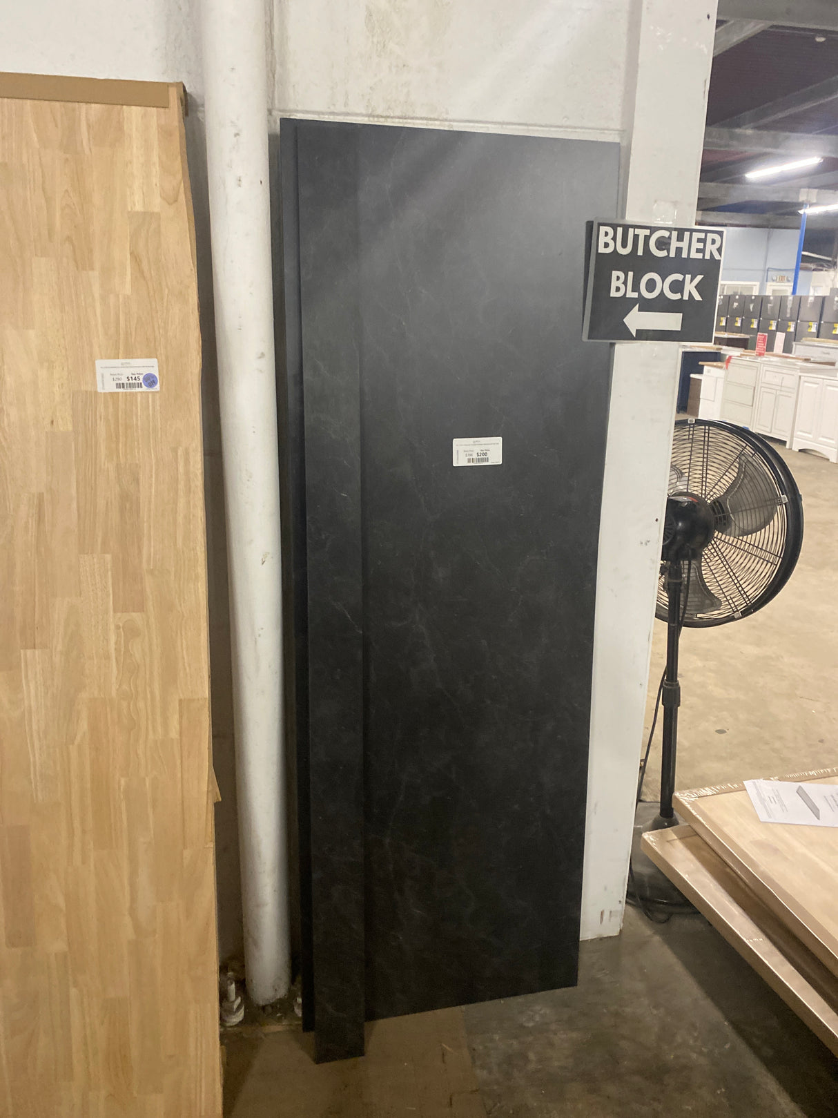 6 ft. L x 25 in. D Engineered Composite Countertop in Black Amani with Satin Finish