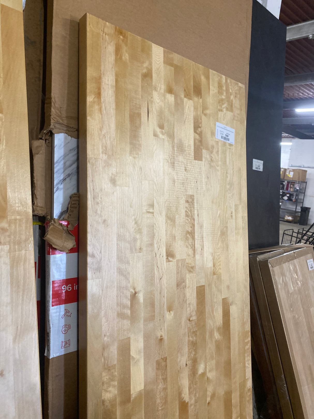 6 ft. L x 25 in. D Finished Engineered Birch Butcher Block Countertop