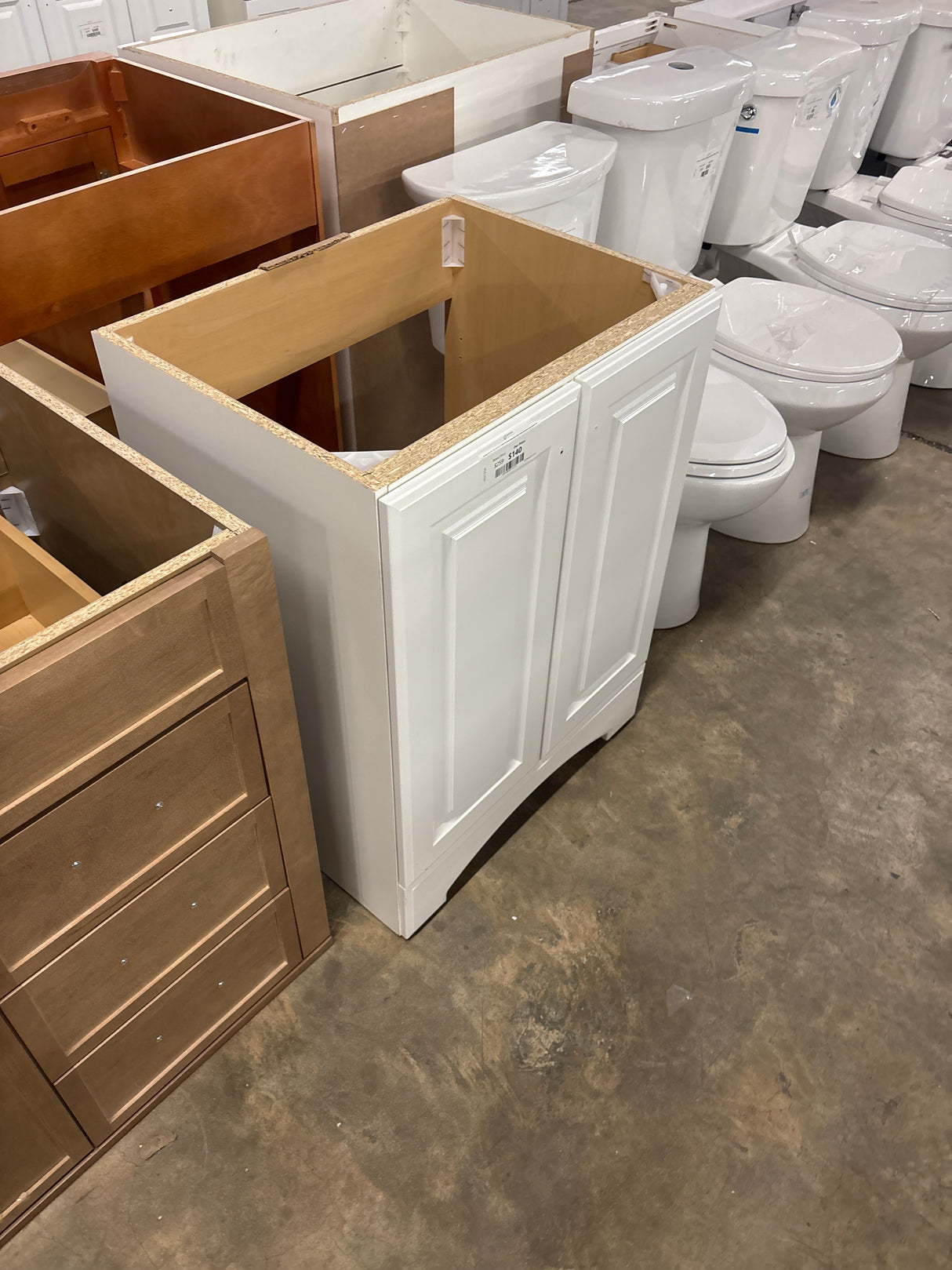 Everdean 25 in. W x 19 in. D x 34 in. H Single Sink Freestanding Bath Vanity in White without Top