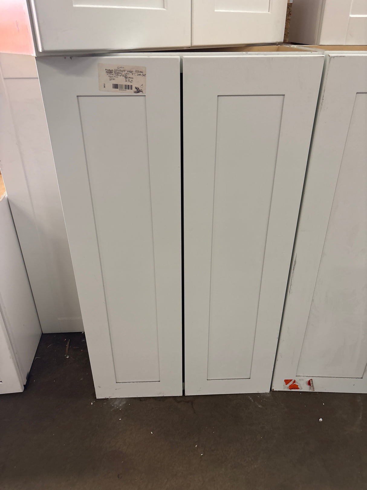 Newport 24 in. W x 12 in. D x 42 in. H Assembled Plywood Wall Kitchen Cabinet in Pacific White with Soft Close